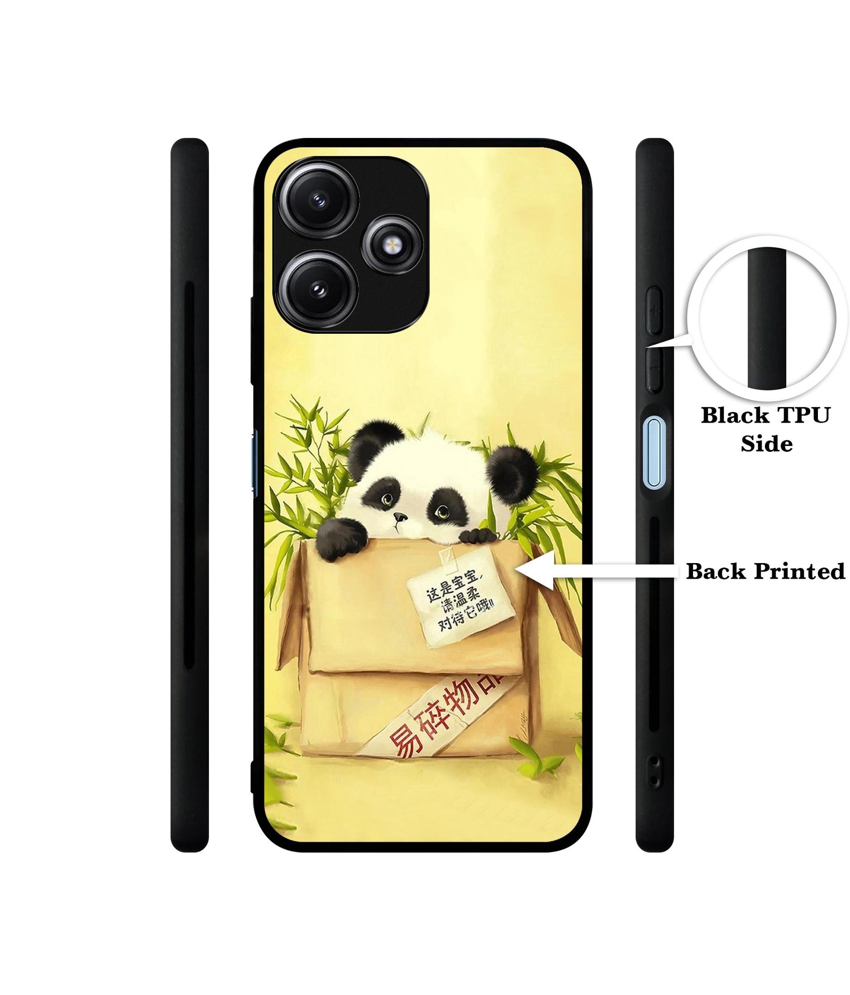 Panda In Box Designer 2D Printed Back Case Cover for Mi Redmi 12 5G
