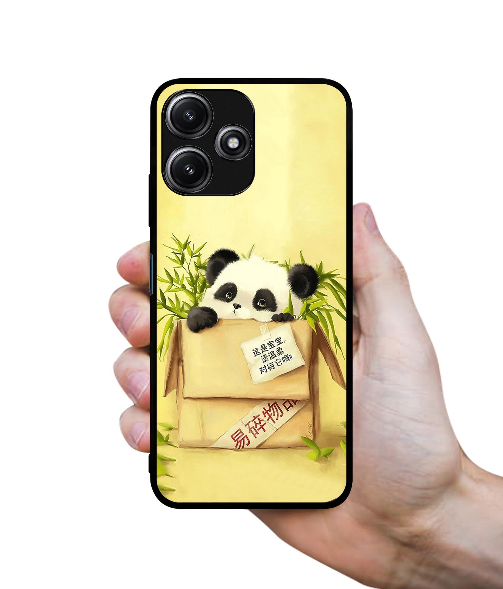 Panda In Box Designer 2D Printed Back Case Cover for Mi Redmi 12 5G