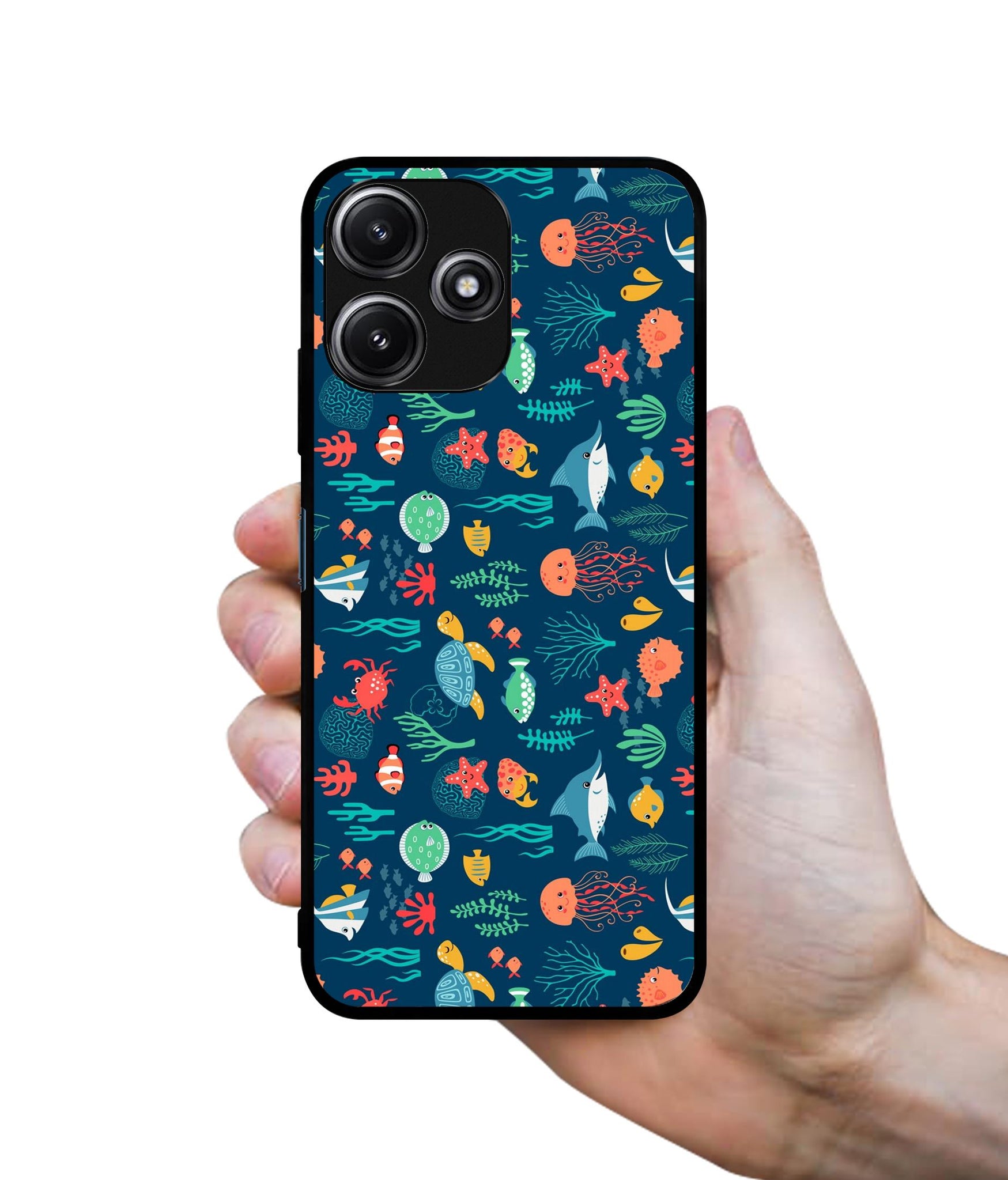 Aquarium Texture Designer 2D Printed Back Case Cover for Mi Redmi 12 5G