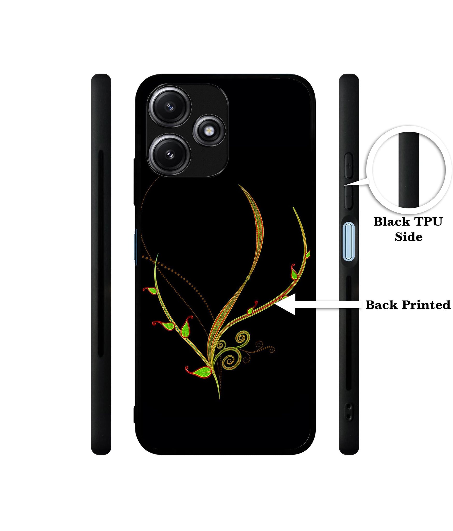 Yellow Pattern Designer 2D Printed Back Case Cover for Mi Redmi 12 5G