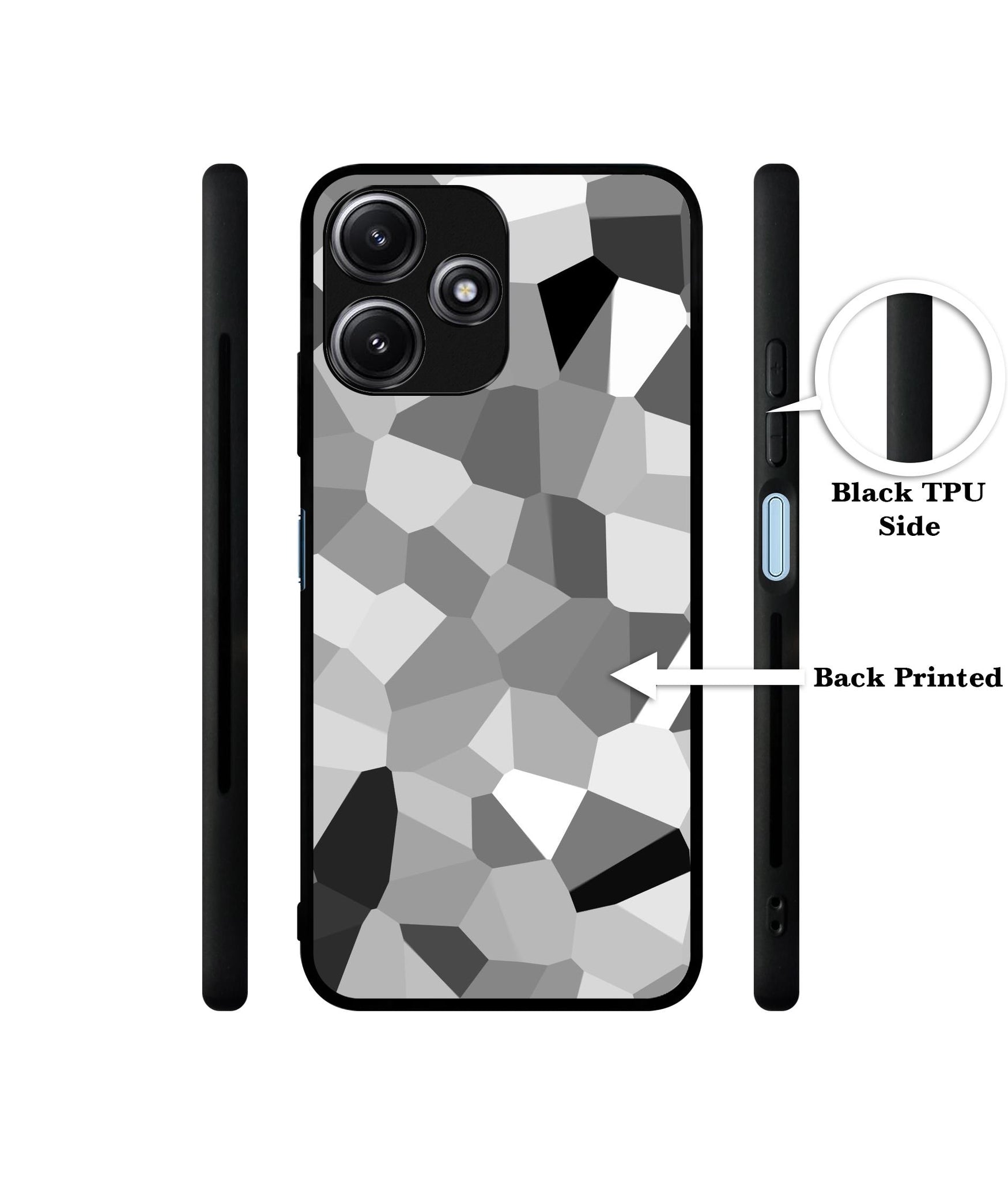 Black & White Mathematical Shape Designer 2D Printed Back Case Cover for Mi Redmi 12 5G