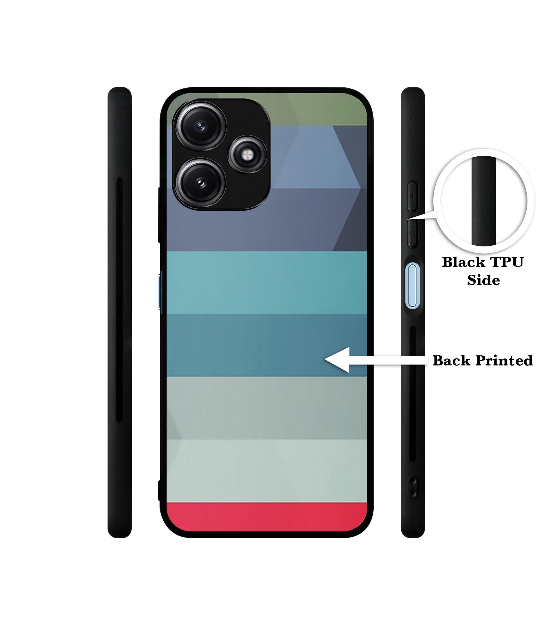 Colorful Lines Designer 2D Printed Back Case Cover for Mi Redmi 12 5G