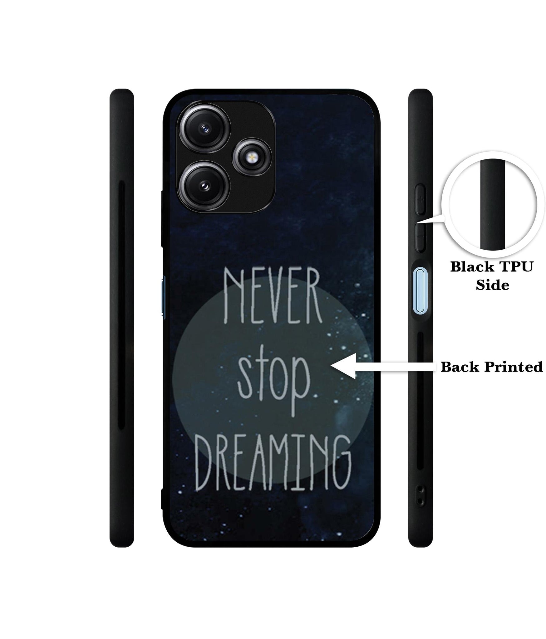 Never Stop Dreaming Designer 2D Printed Back Case Cover for Mi Redmi 12 5G