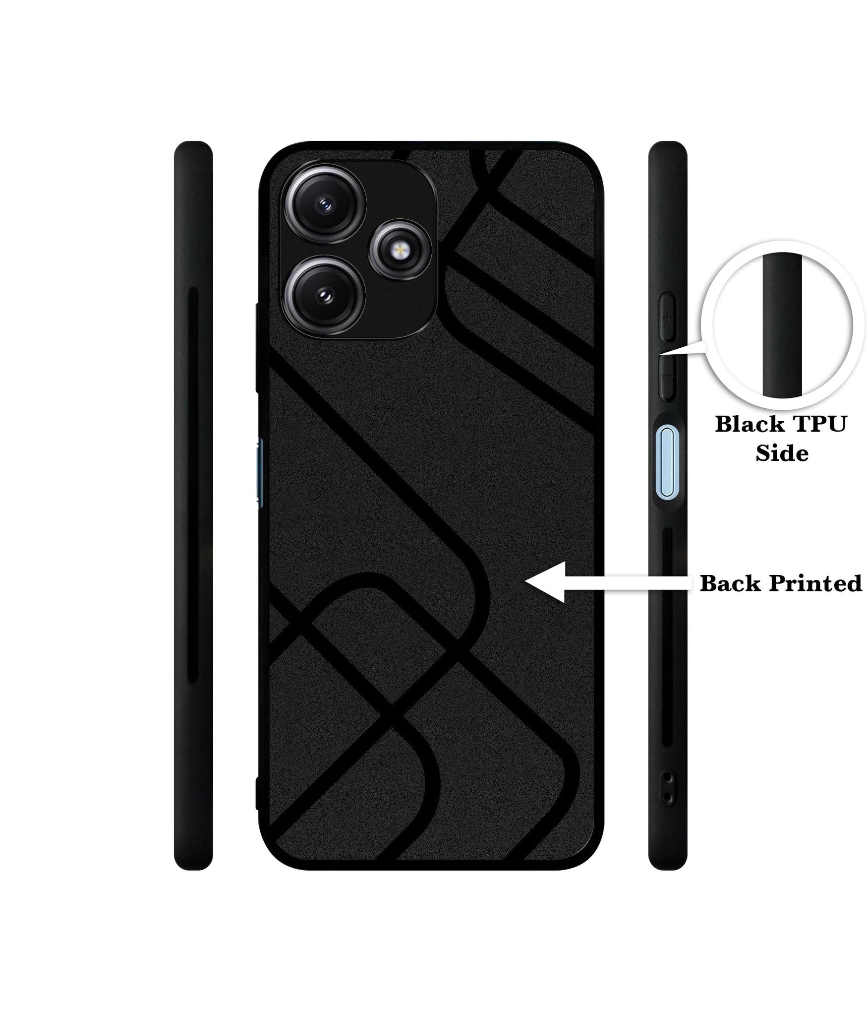 Zig / Zag Black Line Designer 2D Printed Back Case Cover for Mi Redmi 12 5G