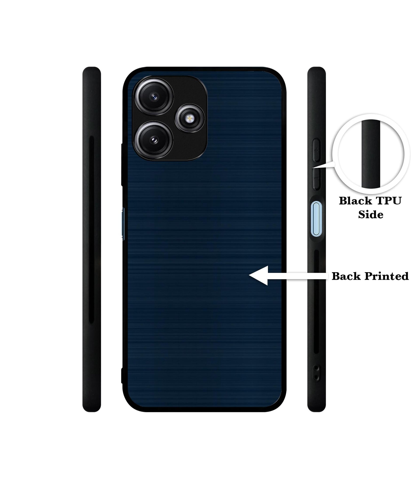 Blue Line Designer 2D Printed Back Case Cover for Mi Redmi 12 5G