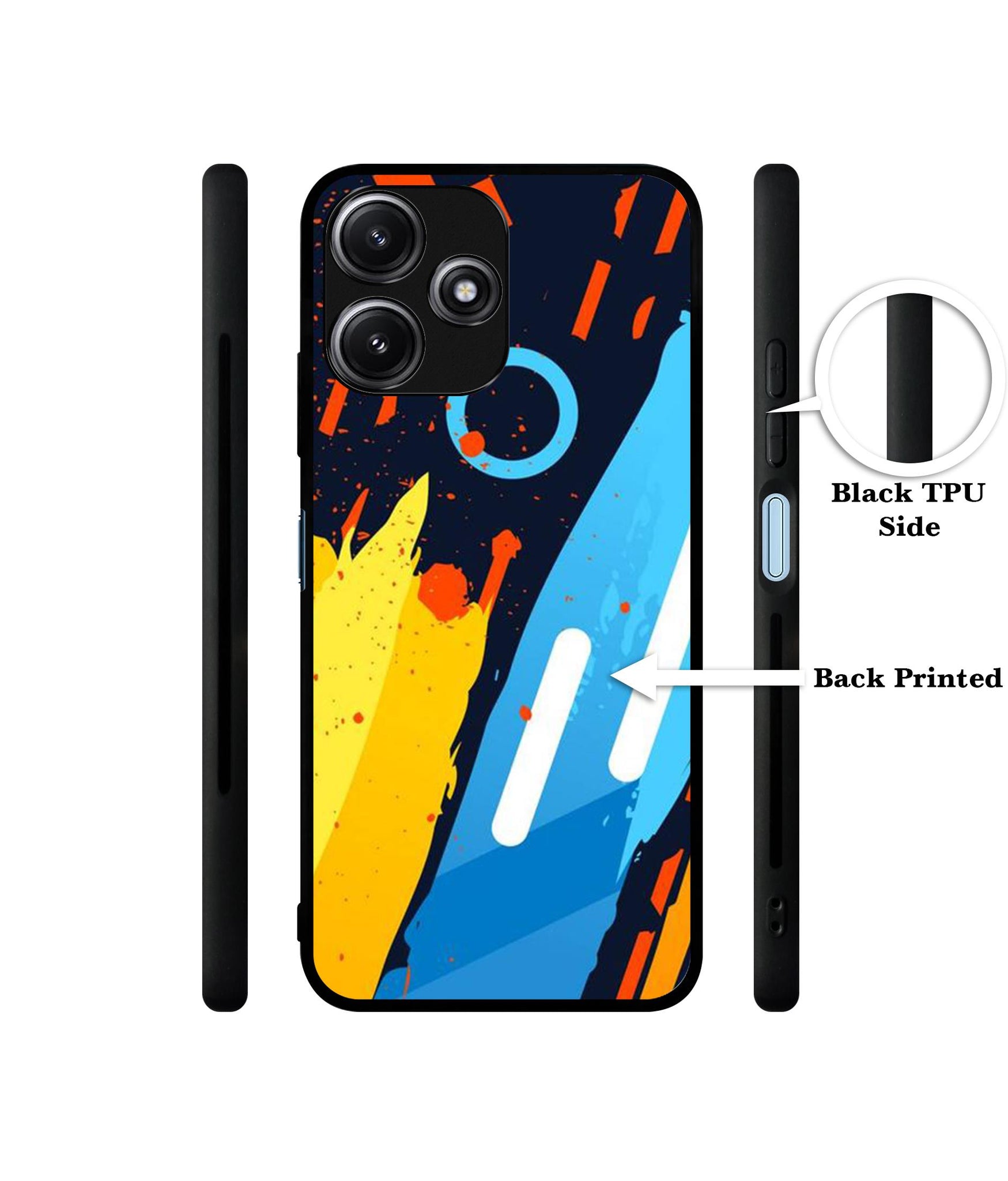 Abstract Stripes Geometric Figures Designer 2D Printed Back Case Cover for Mi Redmi 12 5G