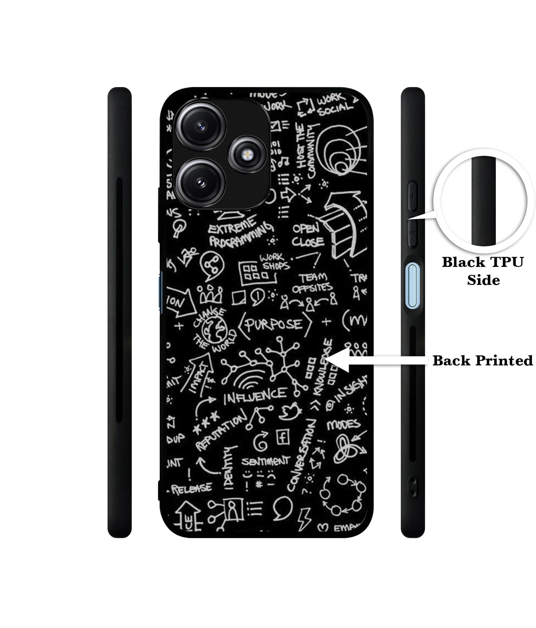 Formulas Designer 2D Printed Back Case Cover for Mi Redmi 12 5G