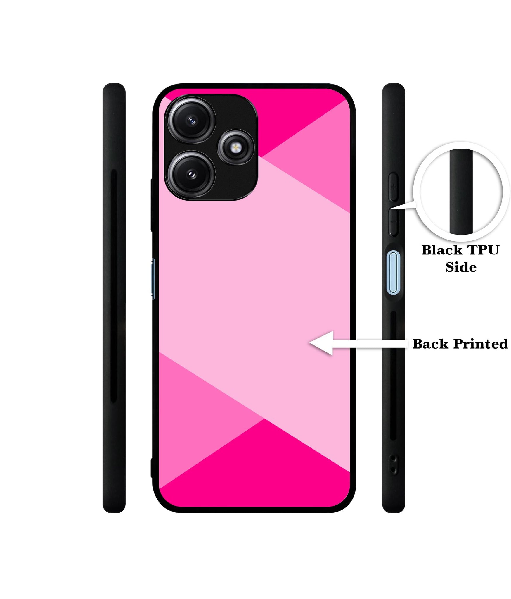 Pink Cross Vector Designer 2D Printed Back Case Cover for Mi Redmi 12 5G