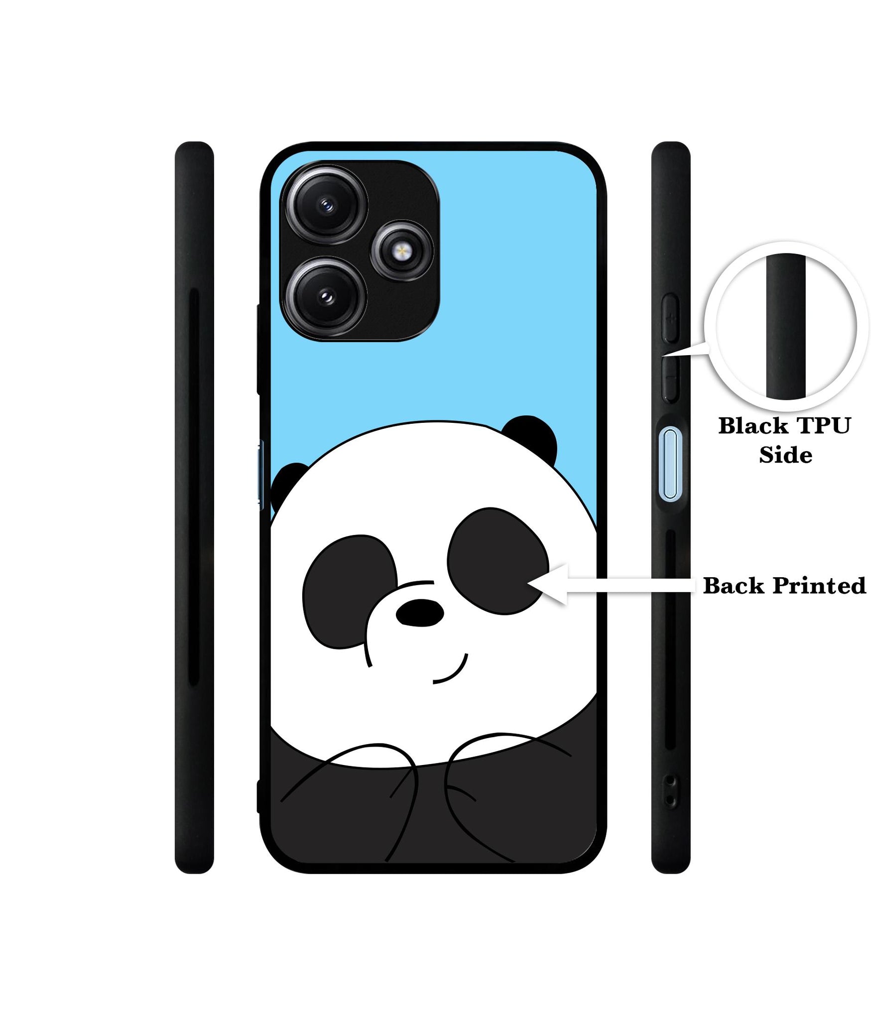 Cute Panda Designer 2D Printed Back Case Cover for Mi Redmi 12 5G