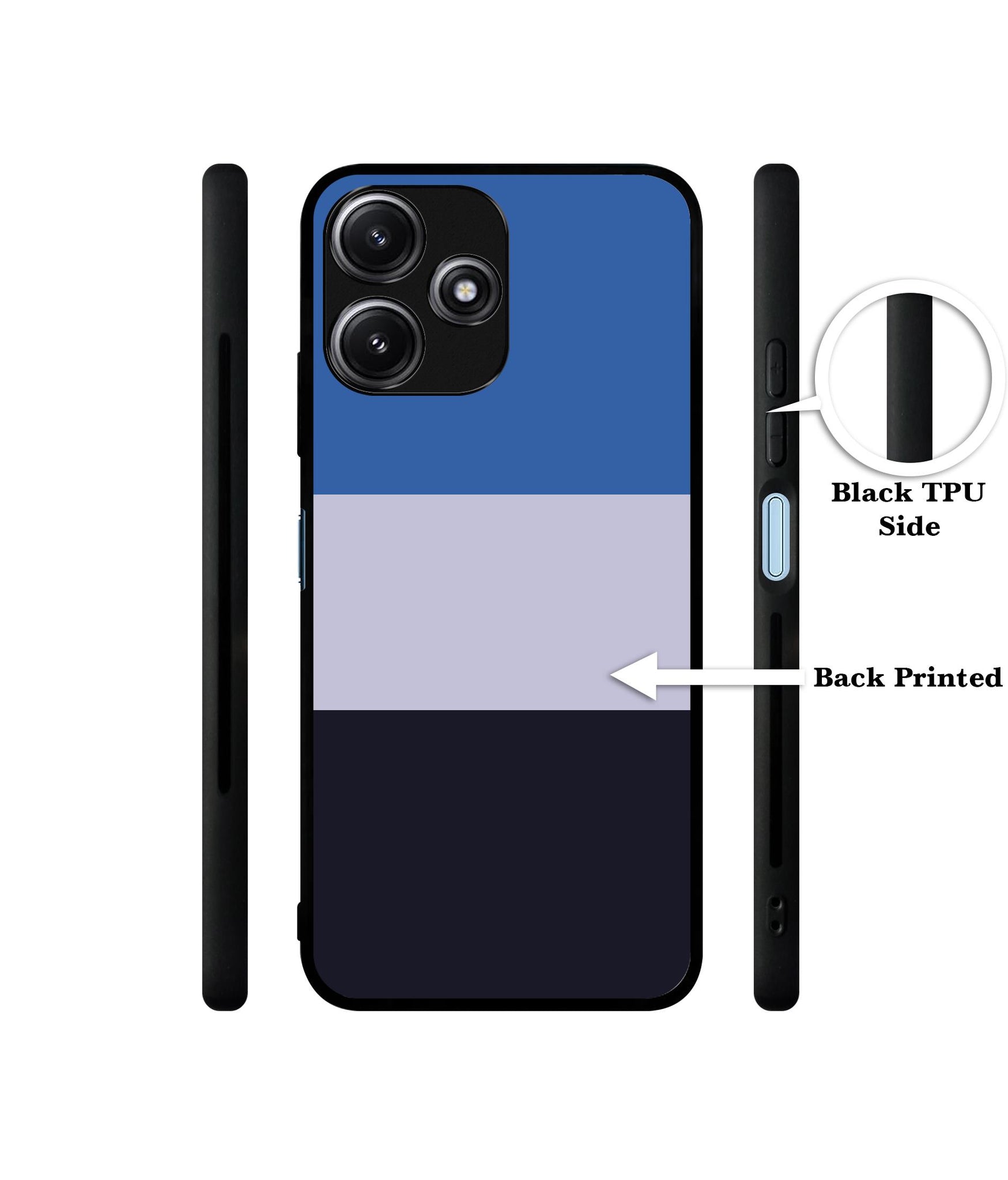 Three Color Stripes Designer 2D Printed Back Case Cover for Mi Redmi 12 5G