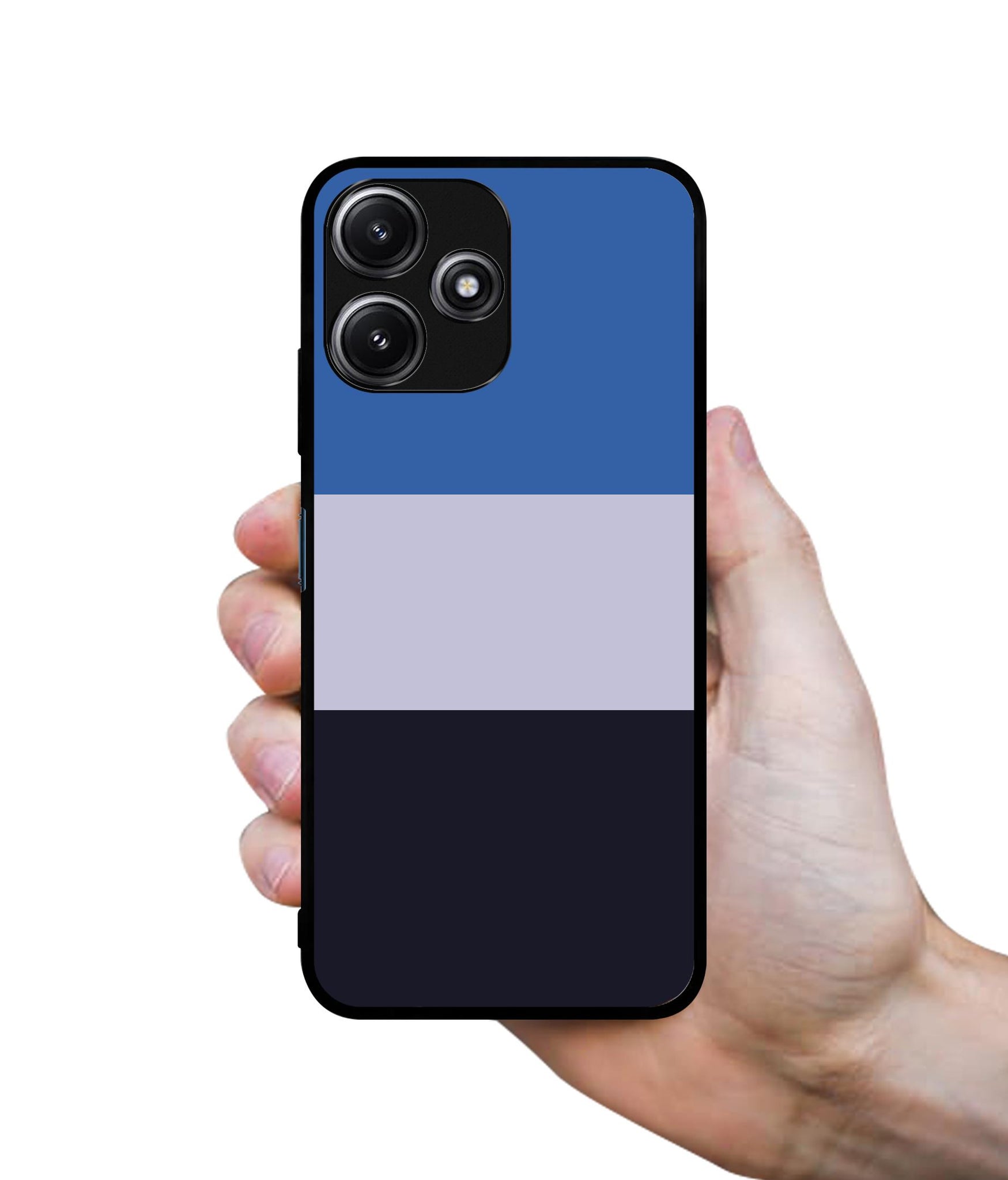 Three Color Stripes Designer 2D Printed Back Case Cover for Mi Redmi 12 5G