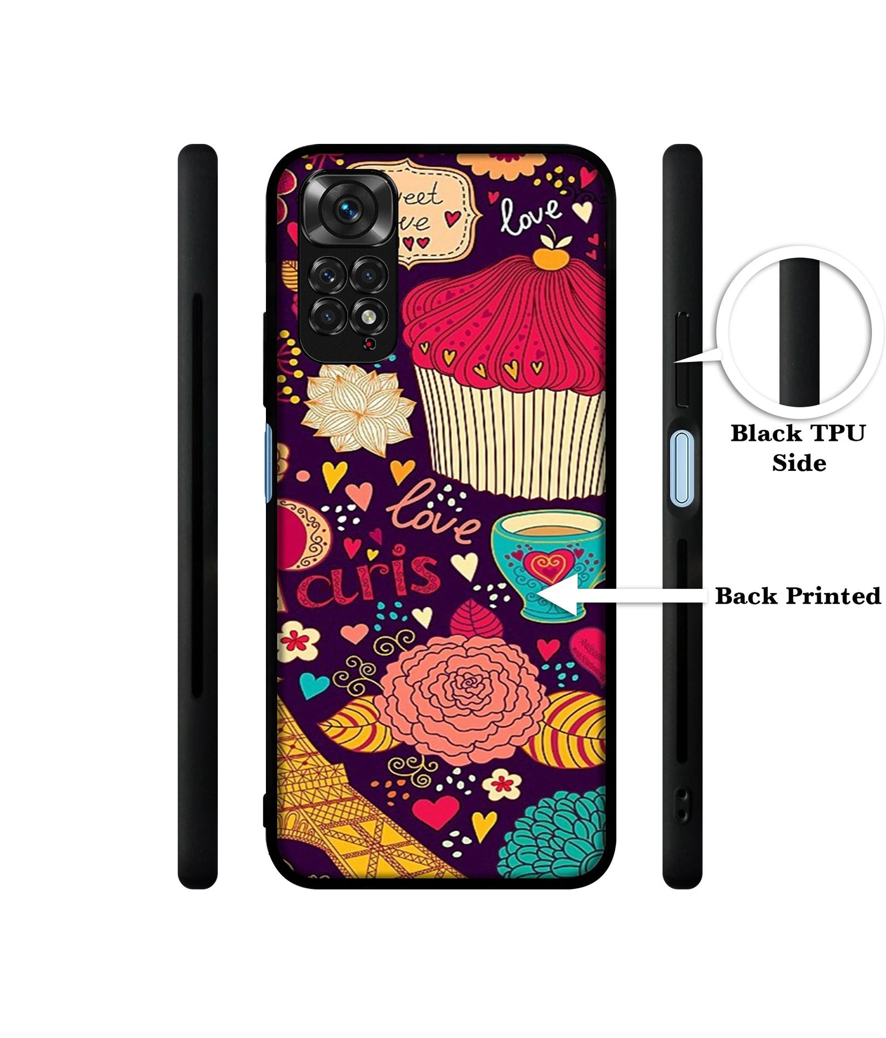 Paris Flower Love Designer 2D Printed Back Case Cover for Mi Redmi Note 11 4G / Note 11S 4G / Poco M4 Pro 4G