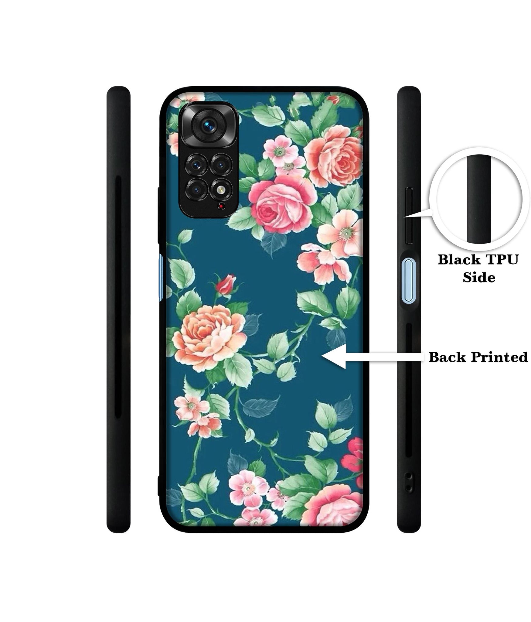 Vintage Floral Designer 2D Printed Back Case Cover for Mi Redmi Note 11 4G / Note 11S 4G / Poco M4 Pro 4G