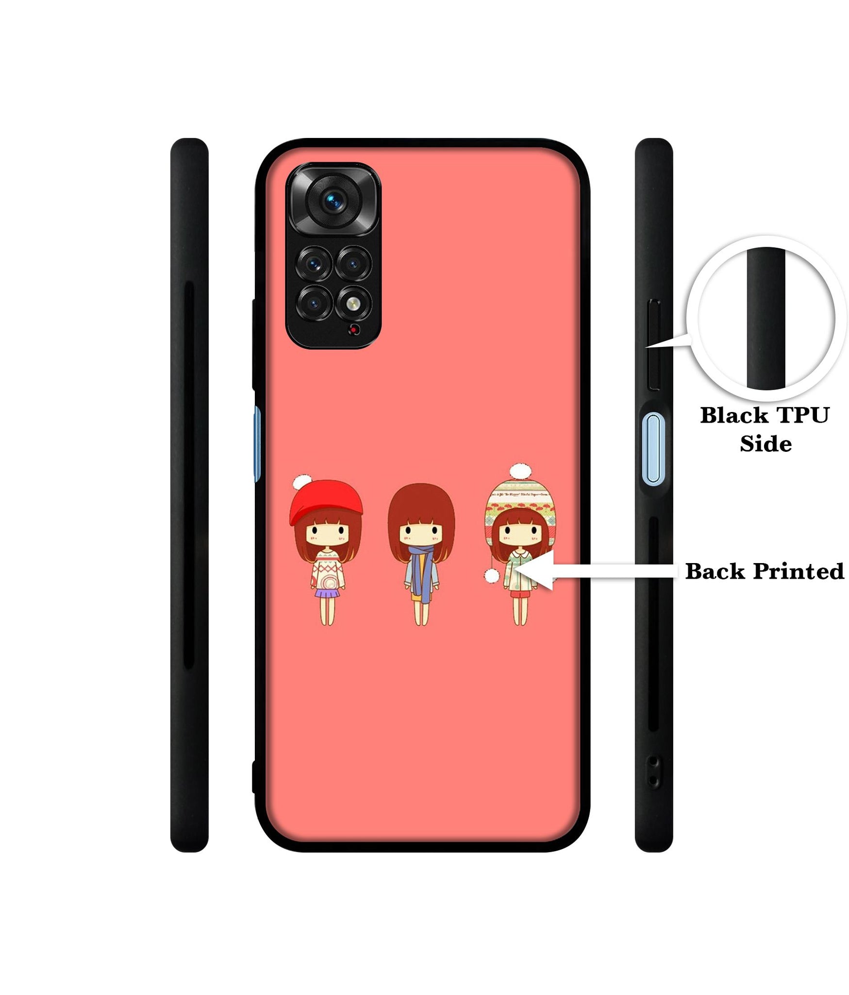 Cute Girls Designer 2D Printed Back Case Cover for Mi Redmi Note 11 4G / Note 11S 4G / Poco M4 Pro 4G