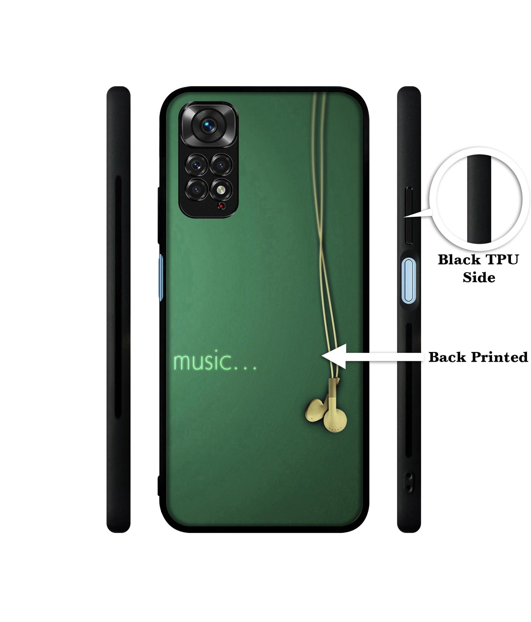 Headphone Music Designer 2D Printed Back Case Cover for Mi Redmi Note 11 4G / Note 11S 4G / Poco M4 Pro 4G