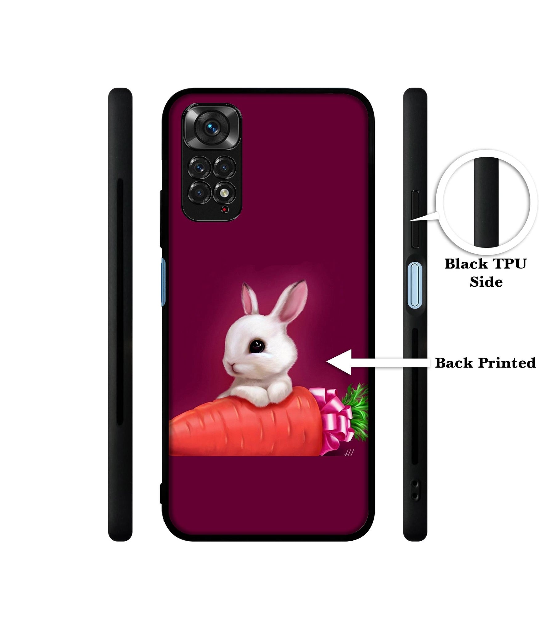 Bunny With Carrot Designer 2D Printed Back Case Cover for Mi Redmi Note 11 4G / Note 11S 4G / Poco M4 Pro 4G