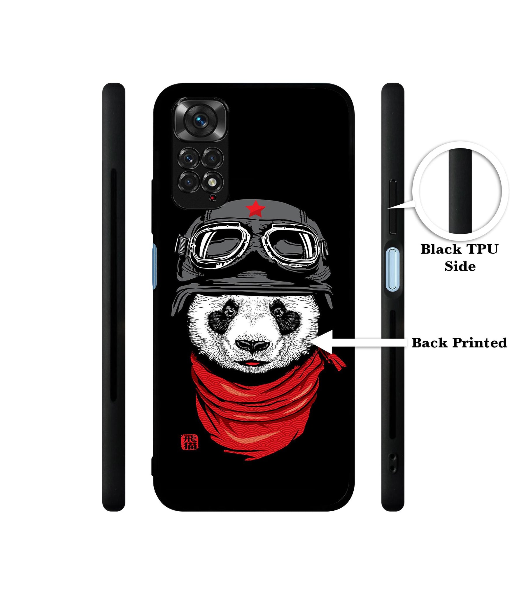 Biker Panda Designer 2D Printed Back Case Cover for Mi Redmi Note 11 4G / Note 11S 4G / Poco M4 Pro 4G