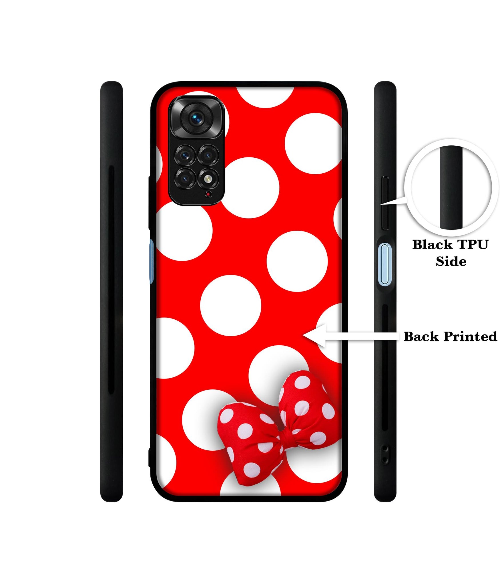 Red Polka Dots Designer 2D Printed Back Case Cover for Mi Redmi Note 11 4G / Note 11S 4G / Poco M4 Pro 4G