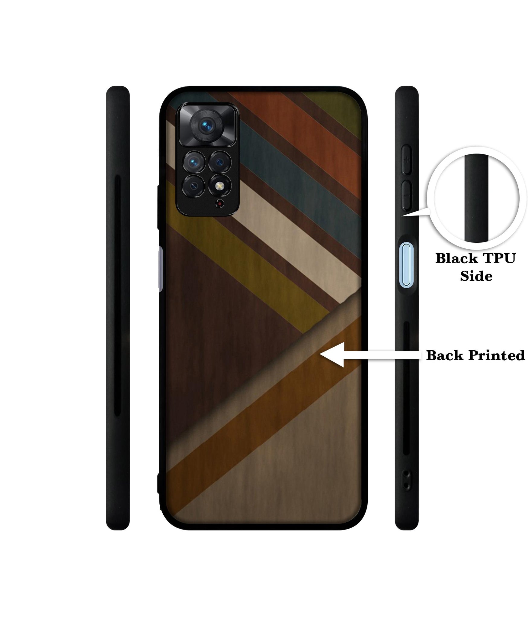 Colorful Wooden Pattern Designer 2D Printed Back Case Cover for Mi Redmi Note 11 Pro 4G / 11 Pro 5G / 11 Pro Plus 5G