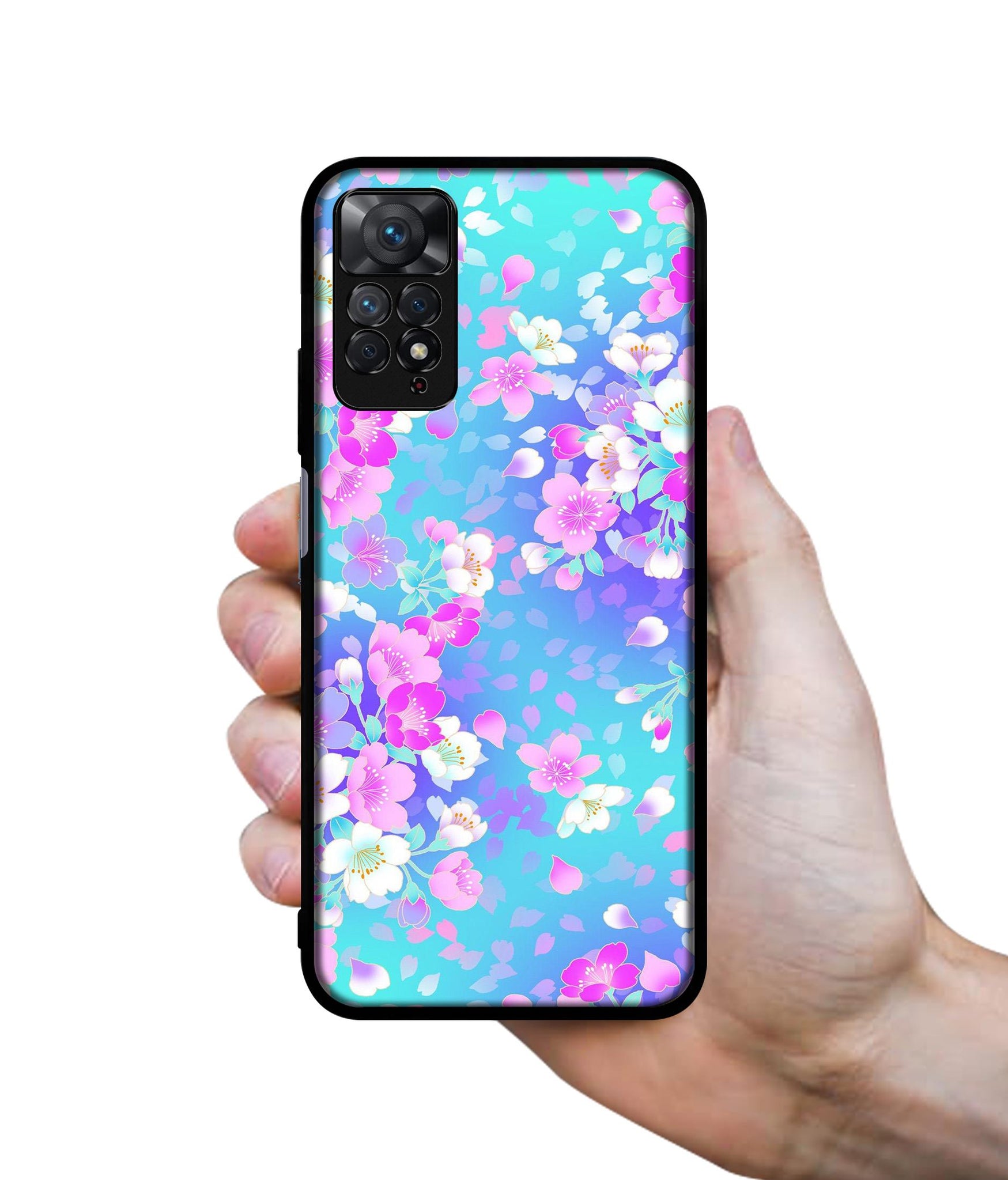 Floral Blue Pattern Designer 2D Printed Back Case Cover for Mi Redmi Note 11 Pro 4G / 11 Pro 5G / 11 Pro Plus 5G