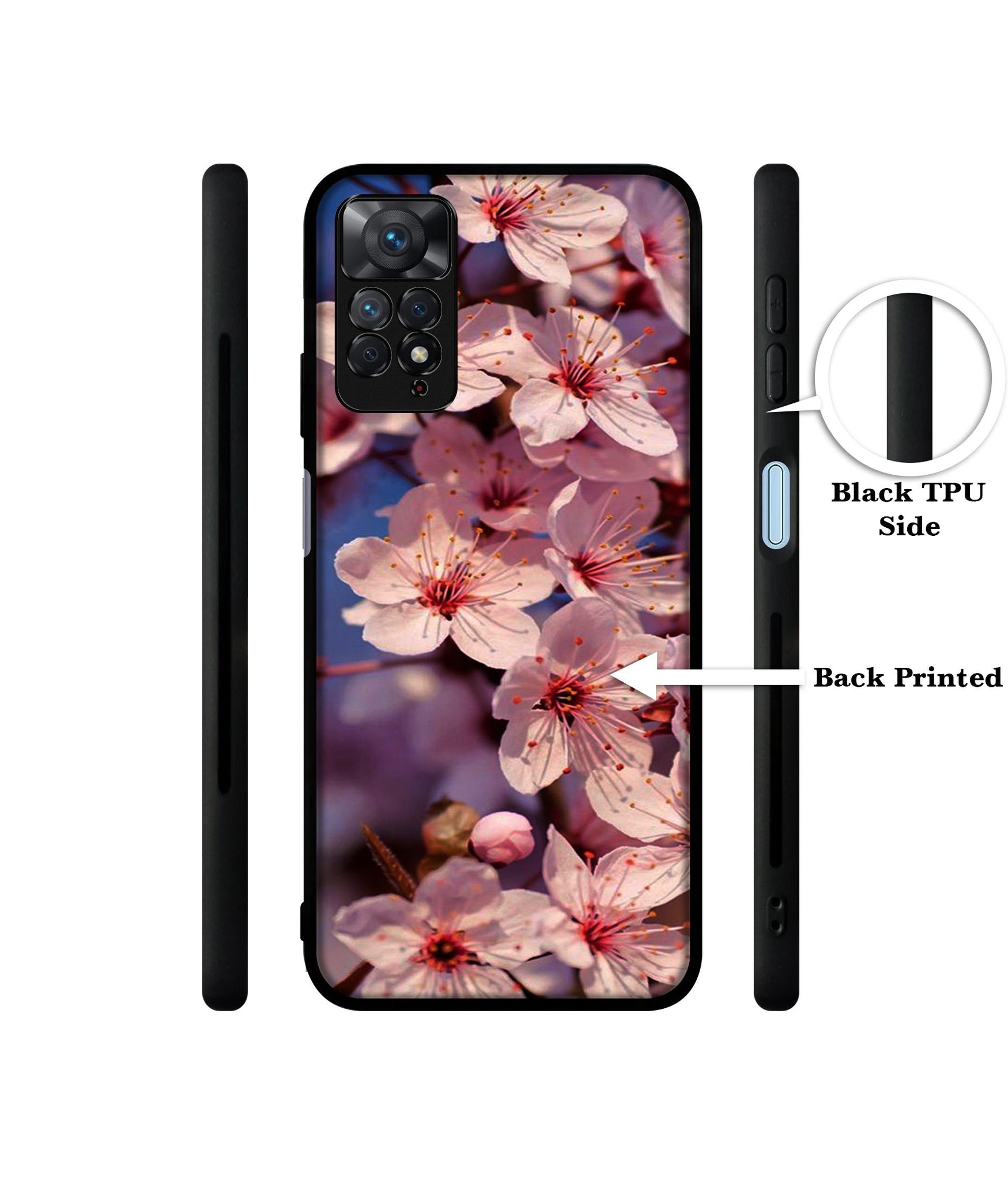 Pink Flowers Pattern Designer 2D Printed Back Case Cover for Mi Redmi Note 11 Pro 4G / 11 Pro 5G / 11 Pro Plus 5G