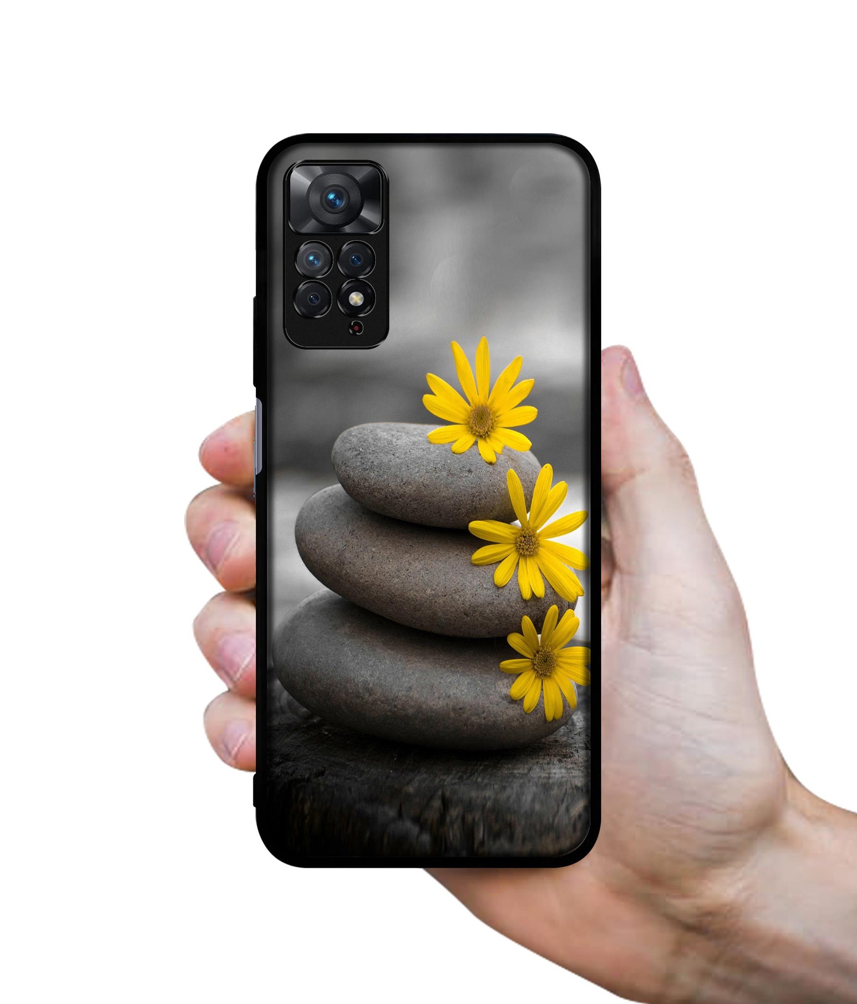 Stones And Flower Designer 2D Printed Back Case Cover for Mi Redmi Note 11 Pro 4G / 11 Pro 5G / 11 Pro Plus 5G