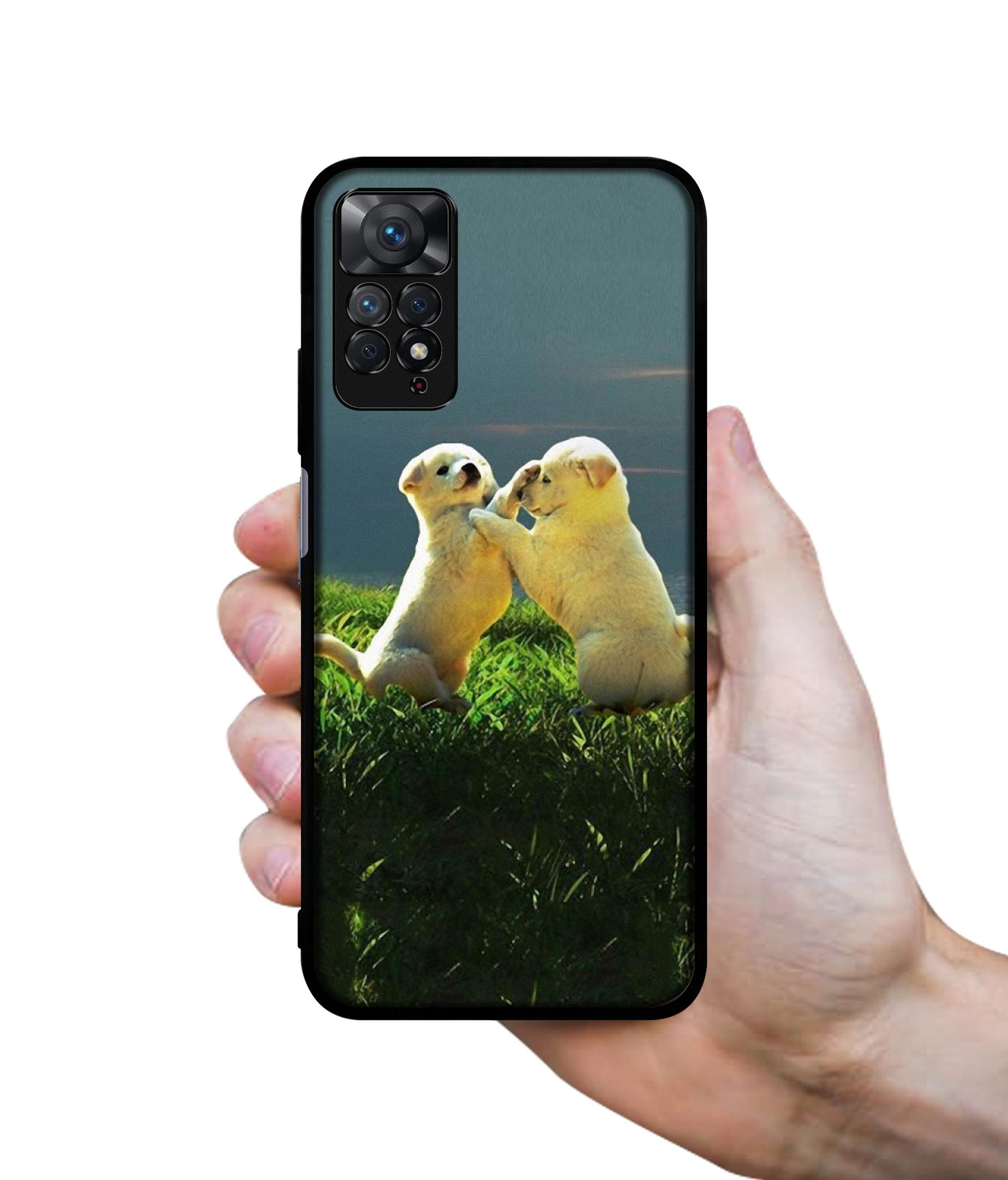 Puppy Couple Sunset Designer 2D Printed Back Case Cover for Mi Redmi Note 11 Pro 4G / 11 Pro 5G / 11 Pro Plus 5G