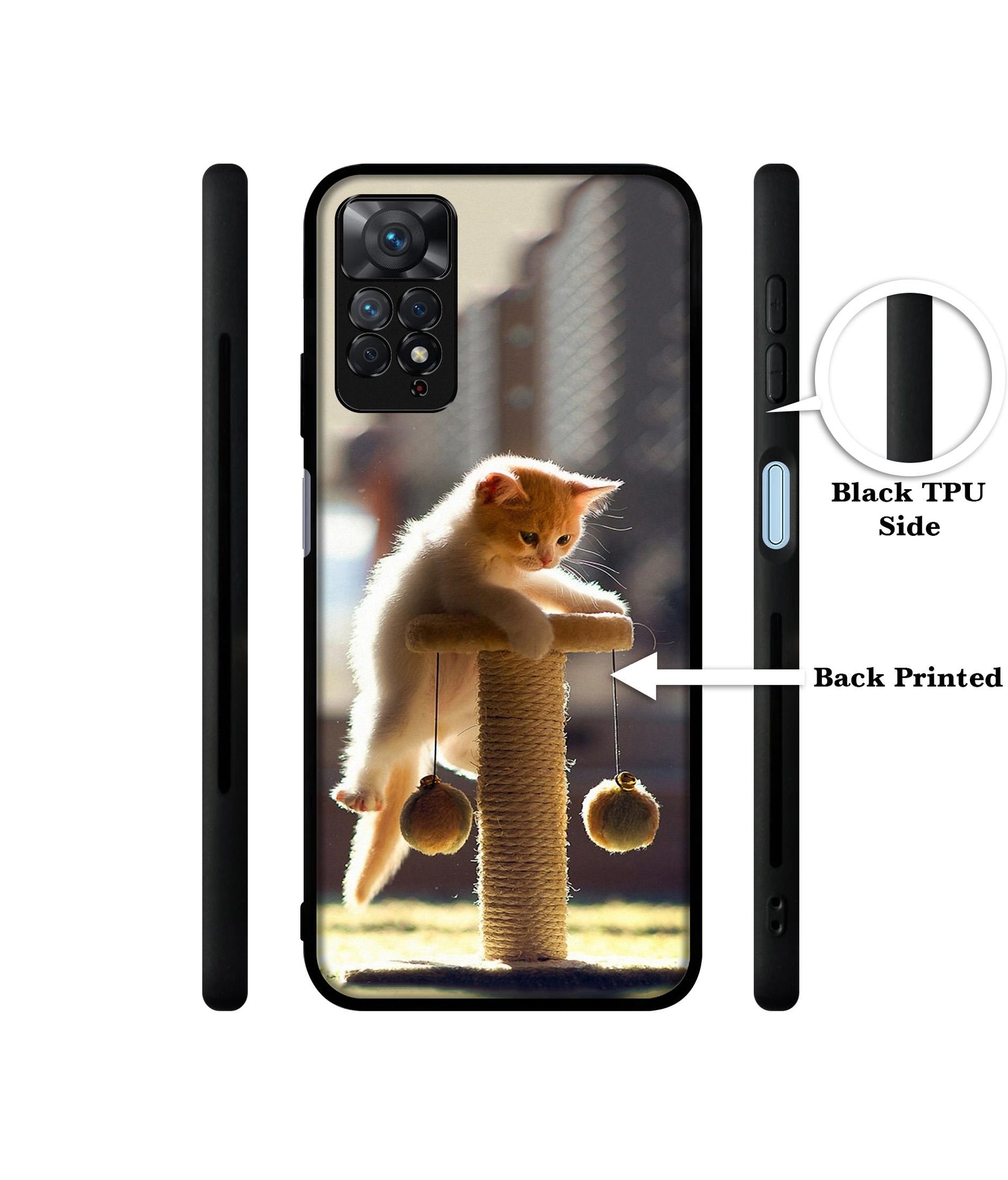 Cat Climbing Designer 2D Printed Back Case Cover for Mi Redmi Note 11 Pro 4G / 11 Pro 5G / 11 Pro Plus 5G