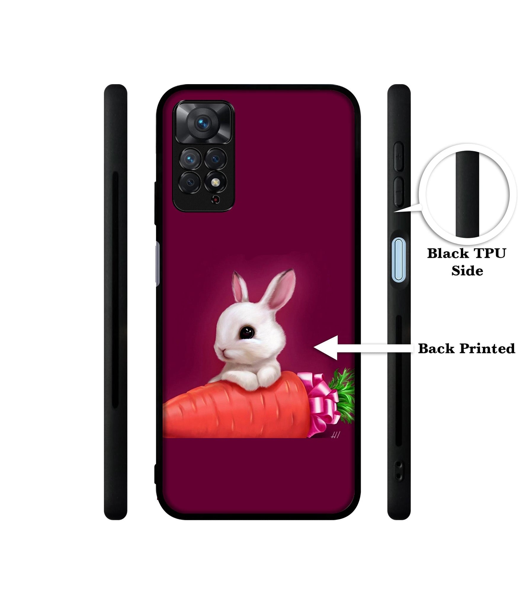 Bunny With Carrot Designer 2D Printed Back Case Cover for Mi Redmi Note 11 Pro 4G / 11 Pro 5G / 11 Pro Plus 5G