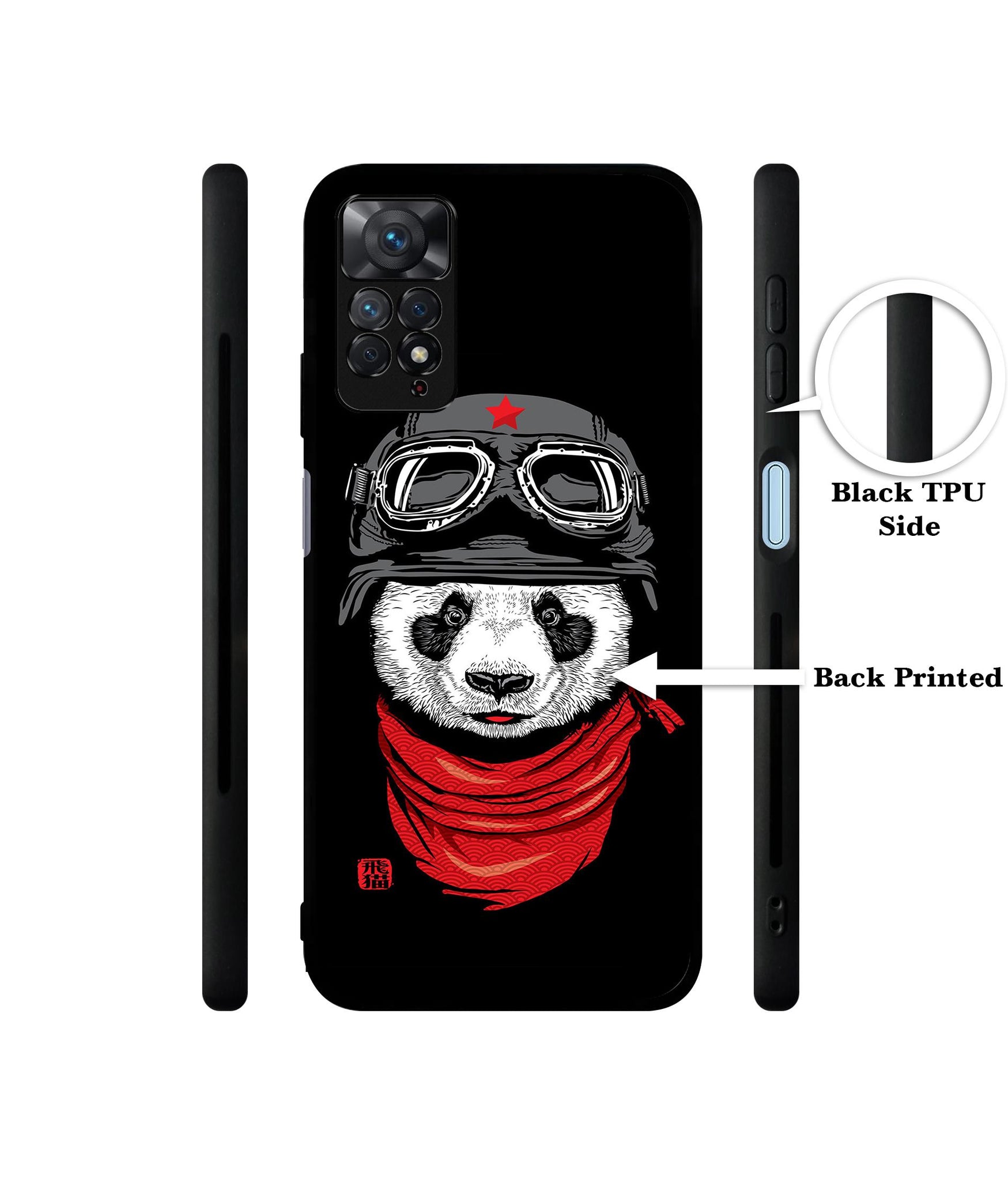 Biker Panda Designer 2D Printed Back Case Cover for Mi Redmi Note 11 Pro 4G / 11 Pro 5G / 11 Pro Plus 5G
