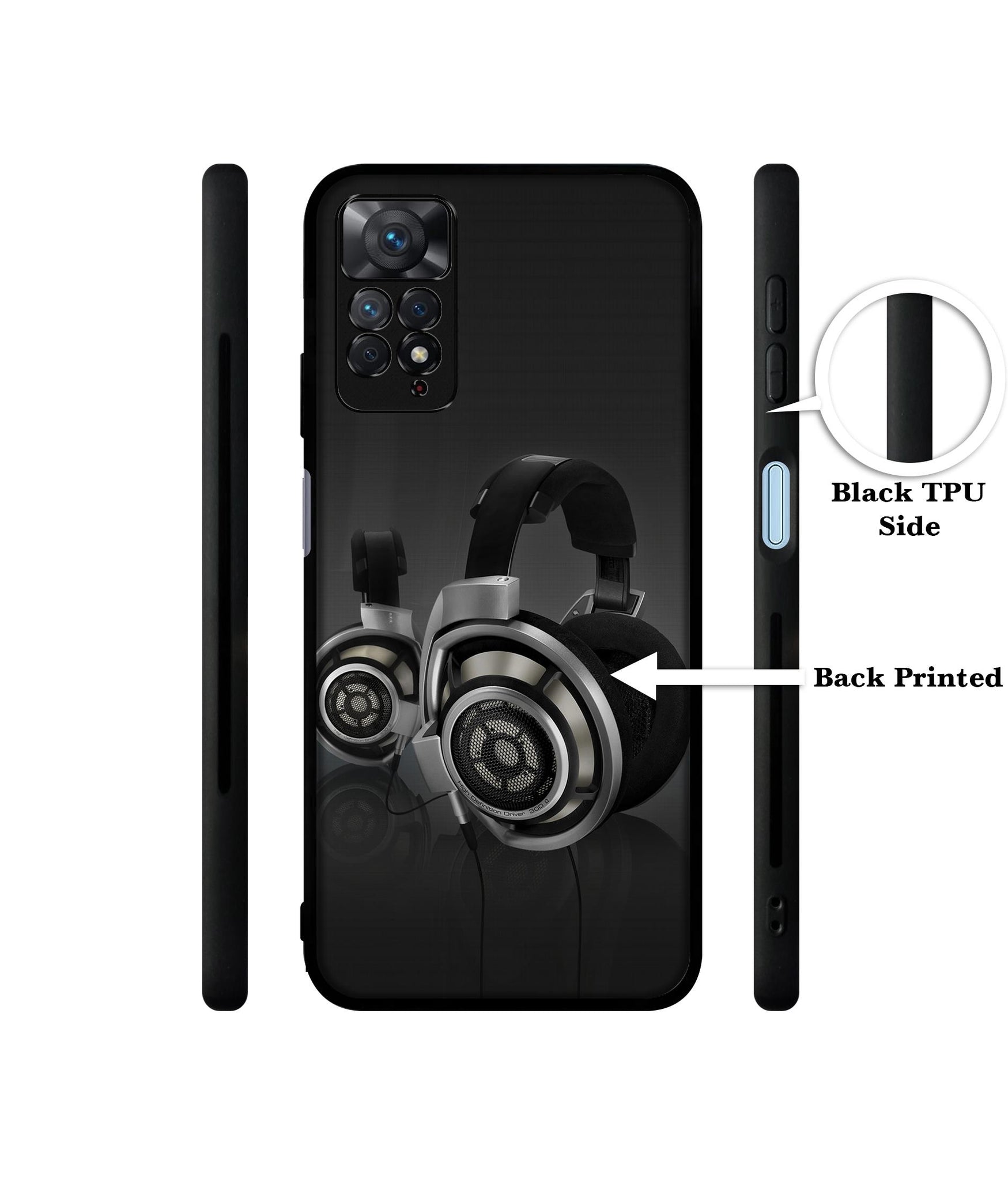 Head Phone Designer 2D Printed Back Case Cover for Mi Redmi Note 11 Pro 4G / 11 Pro 5G / 11 Pro Plus 5G
