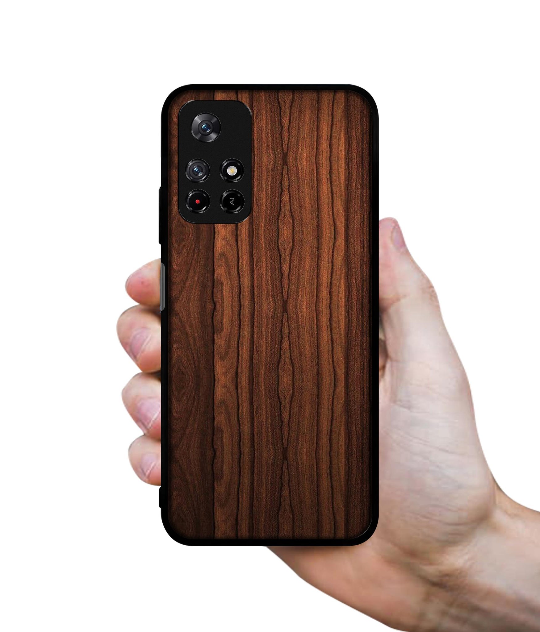 Brown Wooden Texture Designer 2D Printed Back Case Cover for Mi Redmi Note 11T 5G / Poco M4 Pro 5G