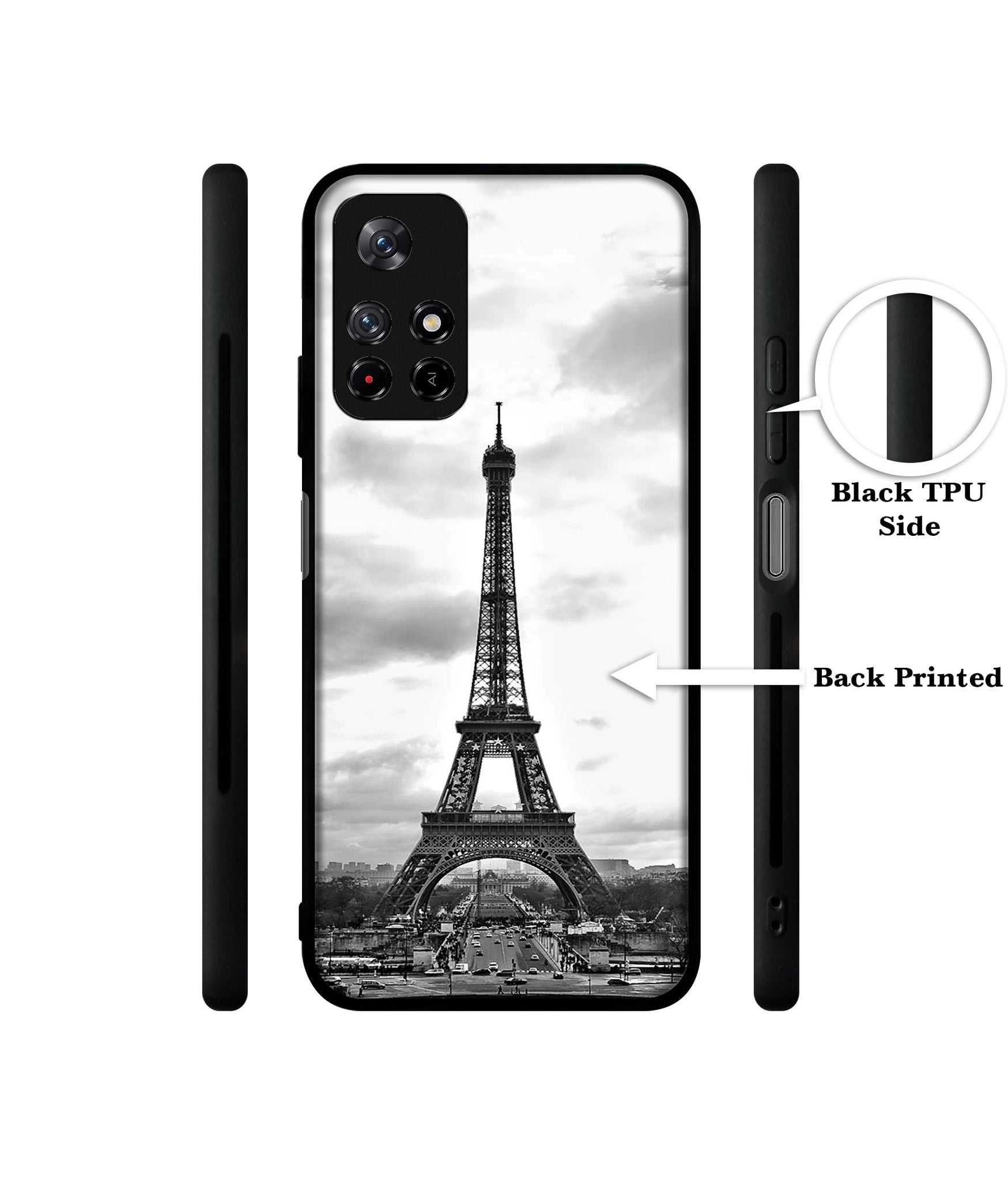 Eiffel Tower Designer 2D Printed Back Case Cover for Mi Redmi Note 11T 5G / Poco M4 Pro 5G