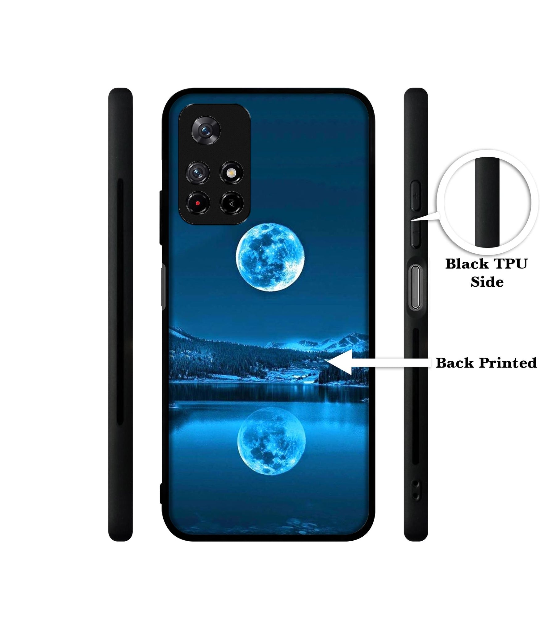 Awesome Moon Designer 2D Printed Back Case Cover for Mi Redmi Note 11T 5G / Poco M4 Pro 5G
