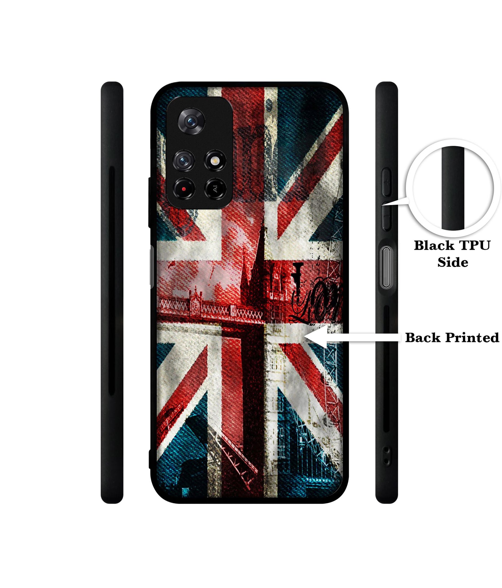 London Flag wallpaper Designer 2D Printed Back Case Cover for Mi Redmi Note 11T 5G / Poco M4 Pro 5G