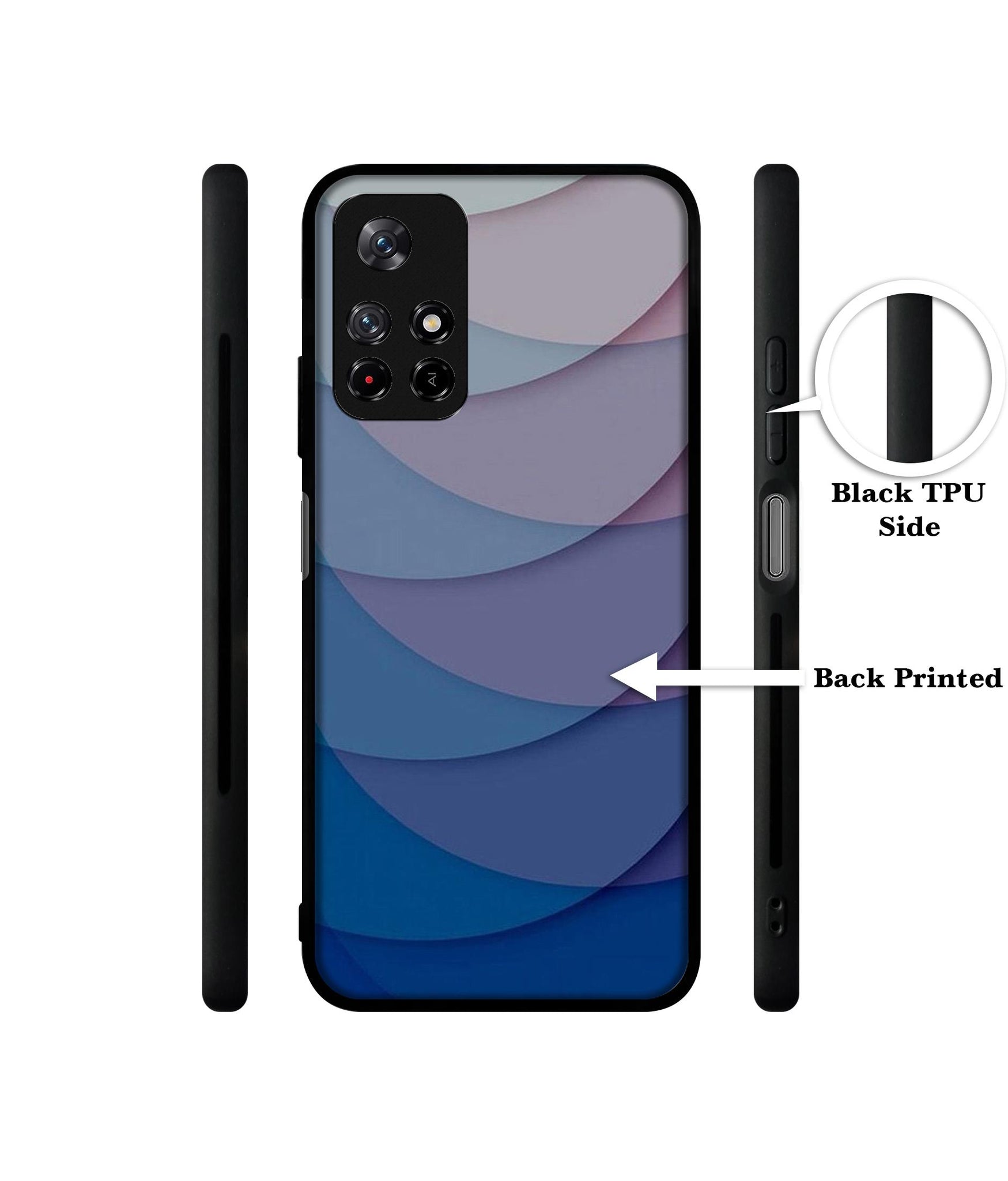 Waves Pattern Print Designer 2D Printed Back Case Cover for Mi Redmi Note 11T 5G / Poco M4 Pro 5G