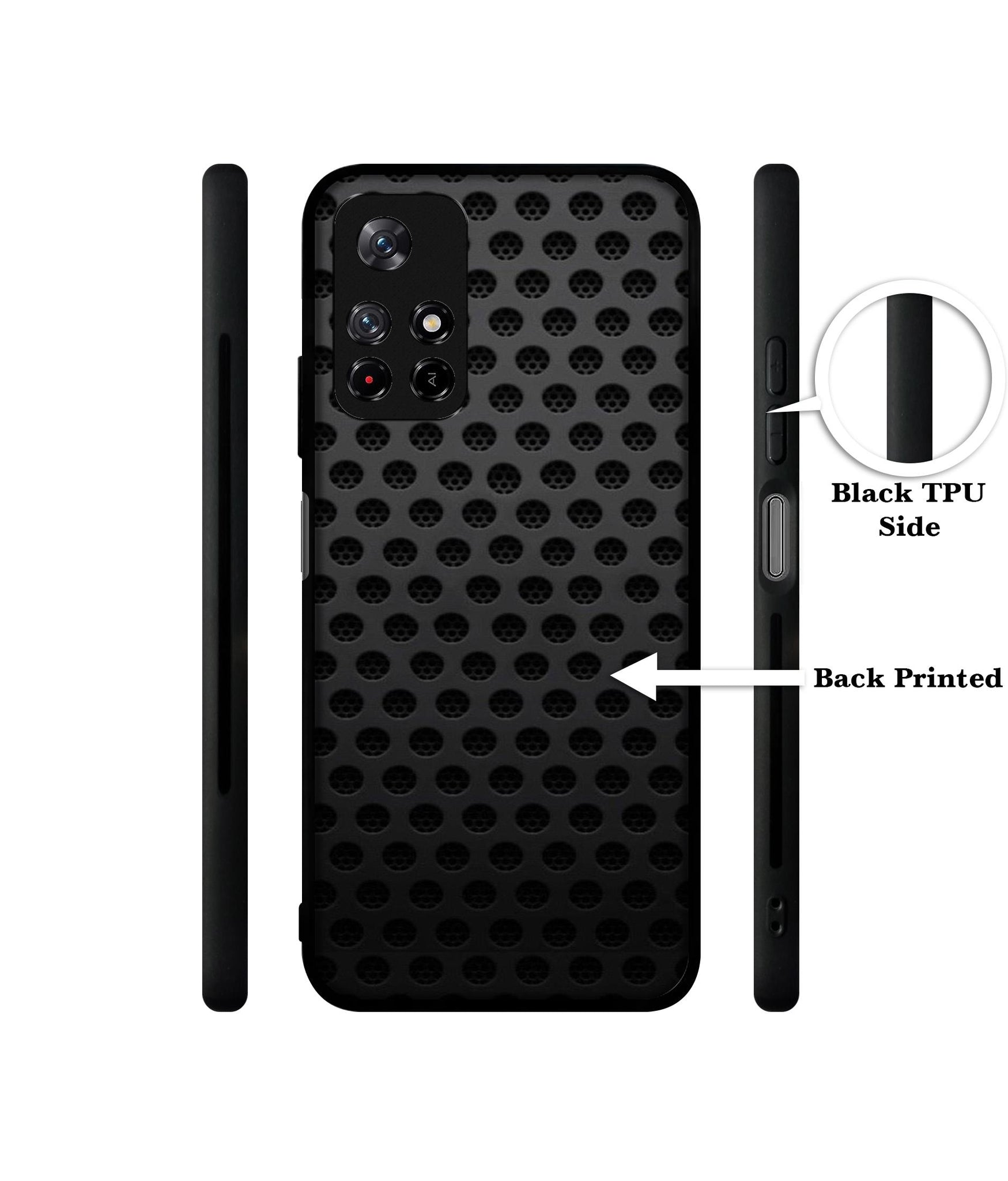 Black Circle Designer 2D Printed Back Case Cover for Mi Redmi Note 11T 5G / Poco M4 Pro 5G