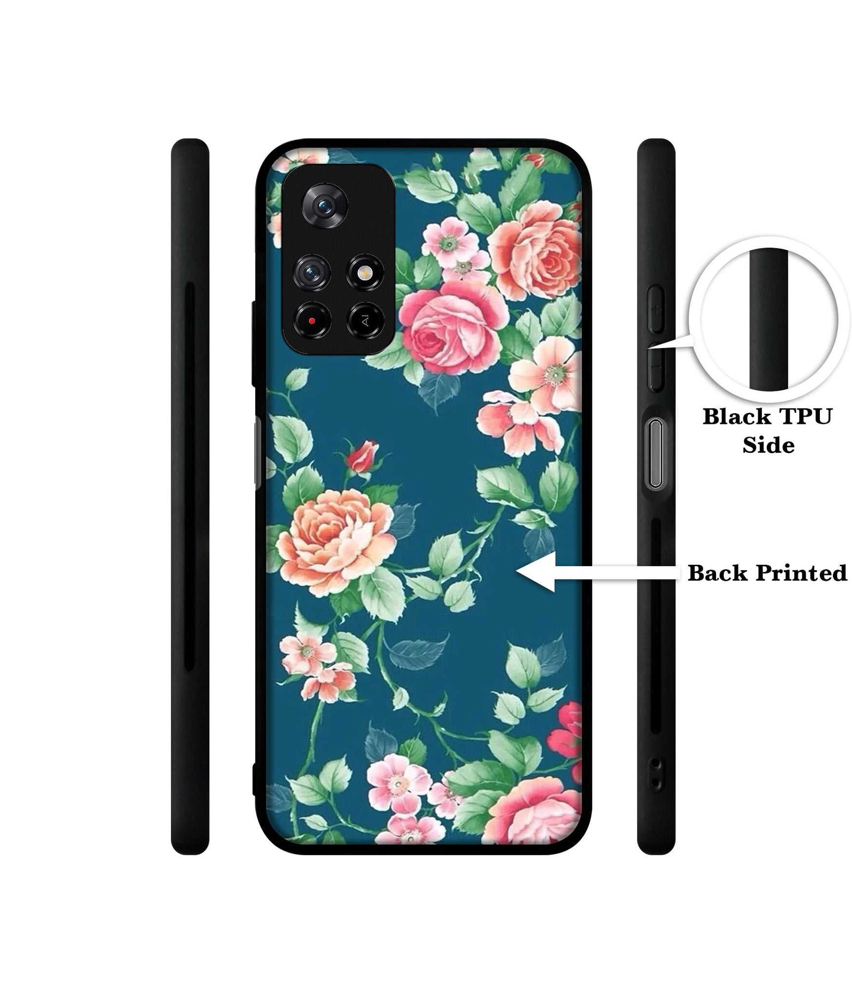Vintage Floral Designer 2D Printed Back Case Cover for Mi Redmi Note 11T 5G / Poco M4 Pro 5G