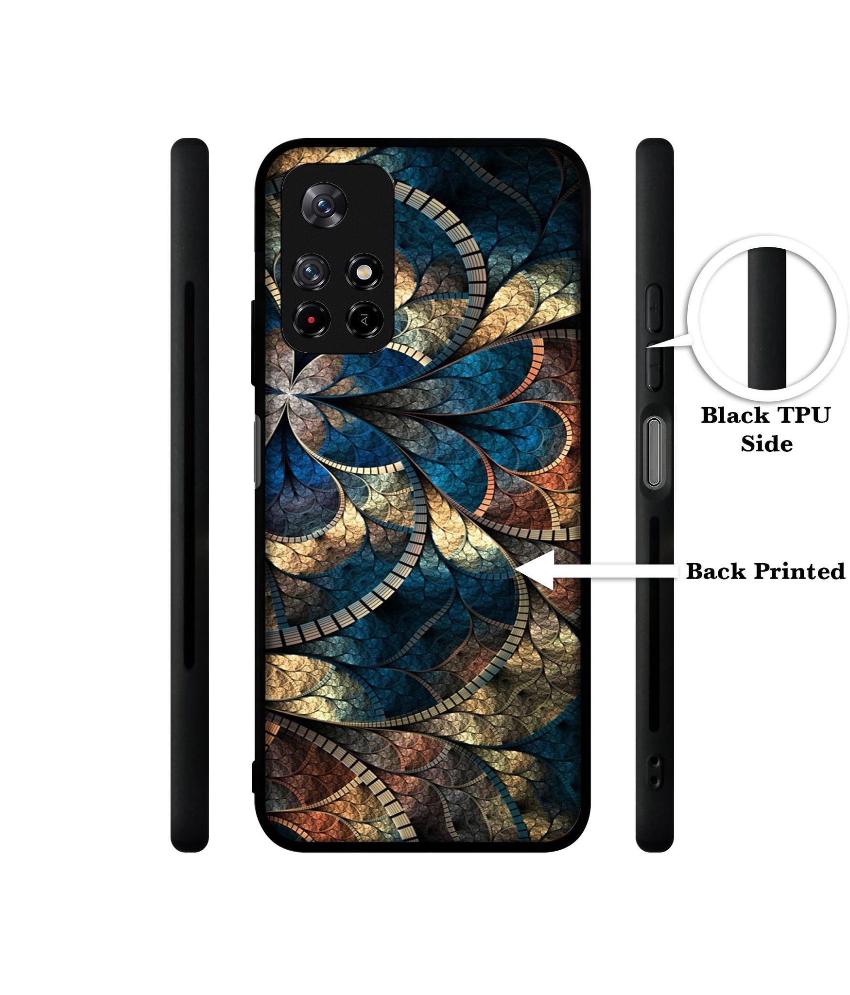 Fractional Pattern Designer 2D Printed Back Case Cover for Mi Redmi Note 11T 5G / Poco M4 Pro 5G