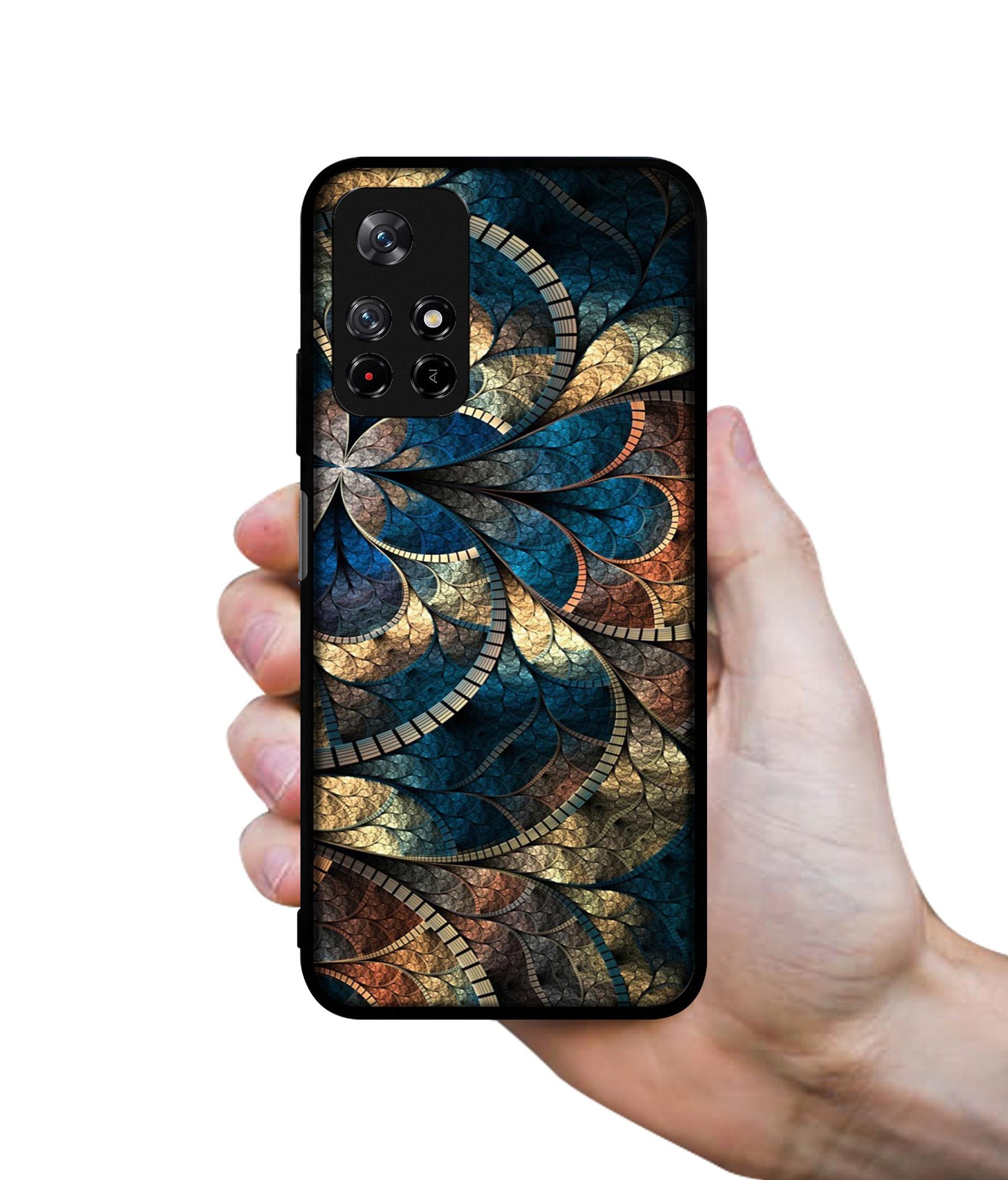 Fractional Pattern Designer 2D Printed Back Case Cover for Mi Redmi Note 11T 5G / Poco M4 Pro 5G