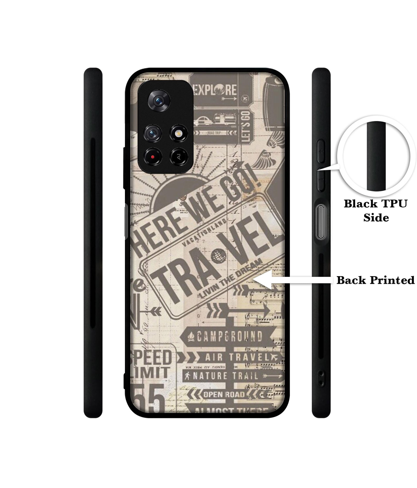 Travel Designer 2D Printed Back Case Cover for Mi Redmi Note 11T 5G / Poco M4 Pro 5G