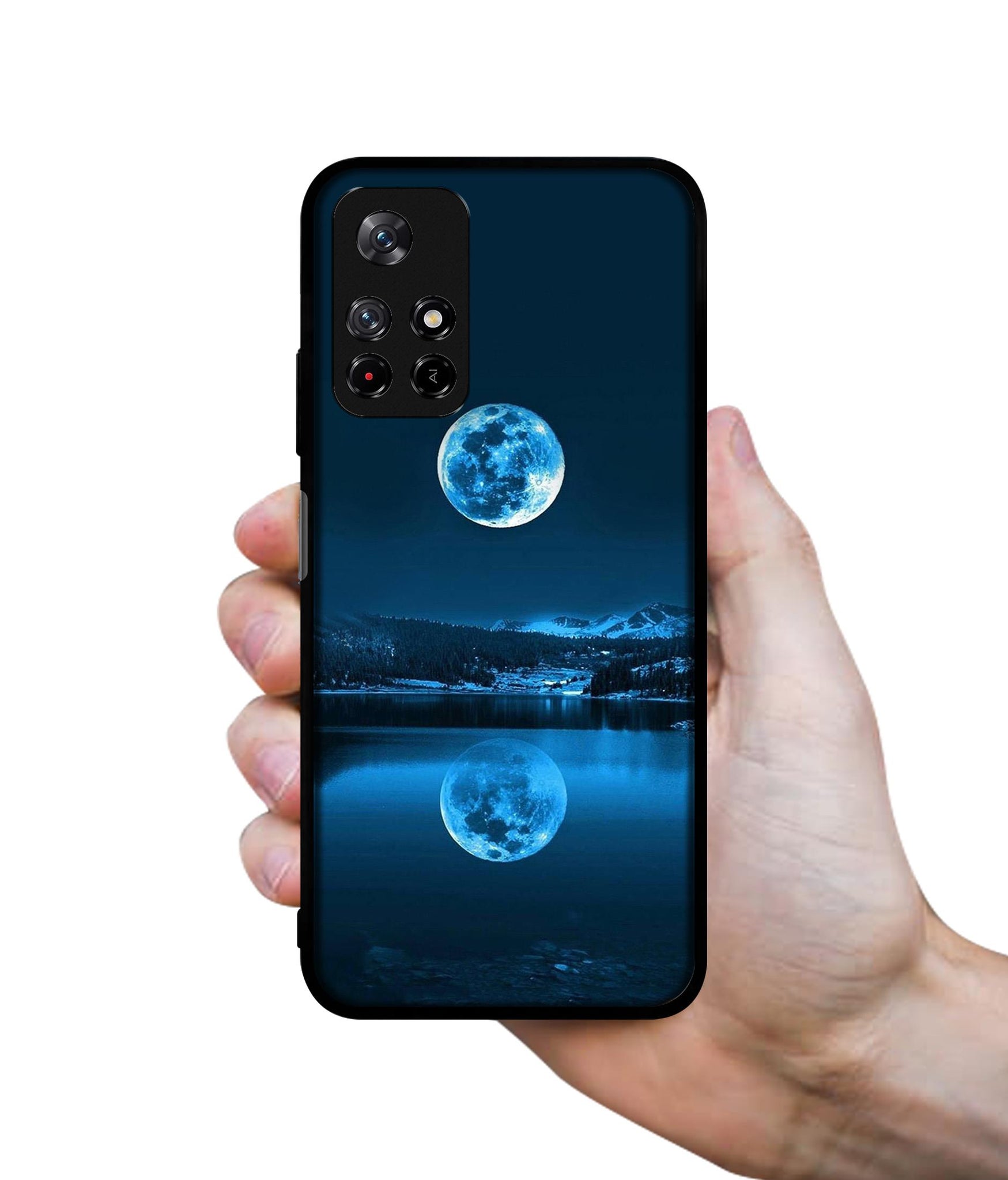 Moon Pattern Print Designer 2D Printed Back Case Cover for Mi Redmi Note 11T 5G / Poco M4 Pro 5G