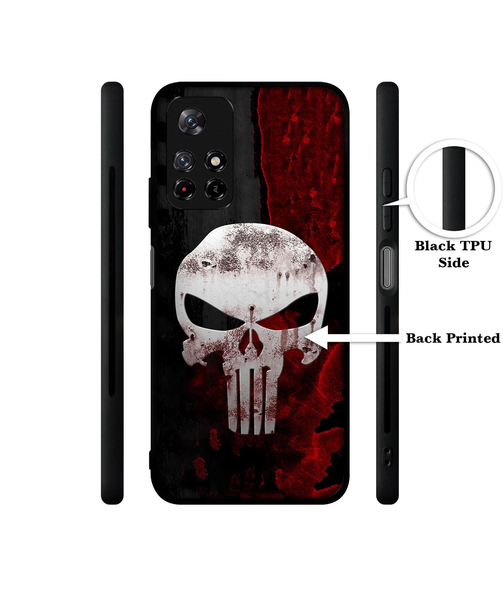 Punisher Skull Designer 2D Printed Back Case Cover for Mi Redmi Note 11T 5G / Poco M4 Pro 5G