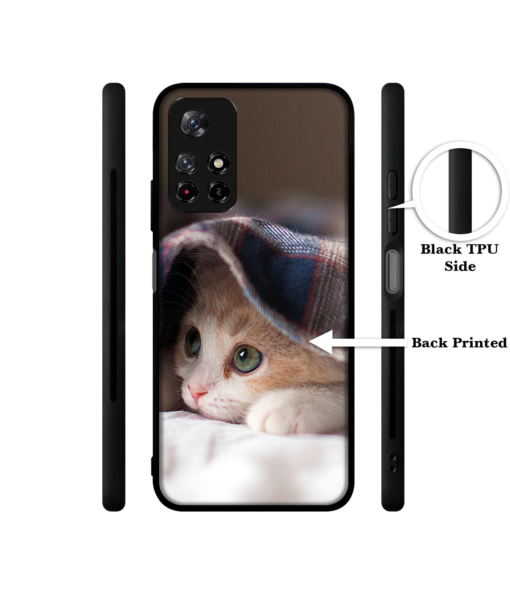 Sleepy Kitten Designer 2D Printed Back Case Cover for Mi Redmi Note 11T 5G / Poco M4 Pro 5G