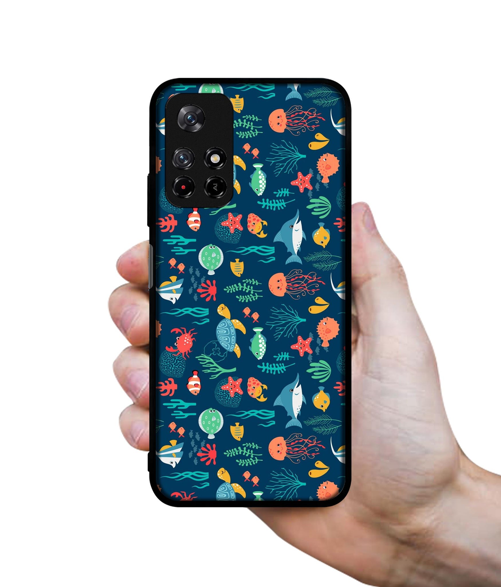 Aquarium Texture Designer 2D Printed Back Case Cover for Mi Redmi Note 11T 5G / Poco M4 Pro 5G