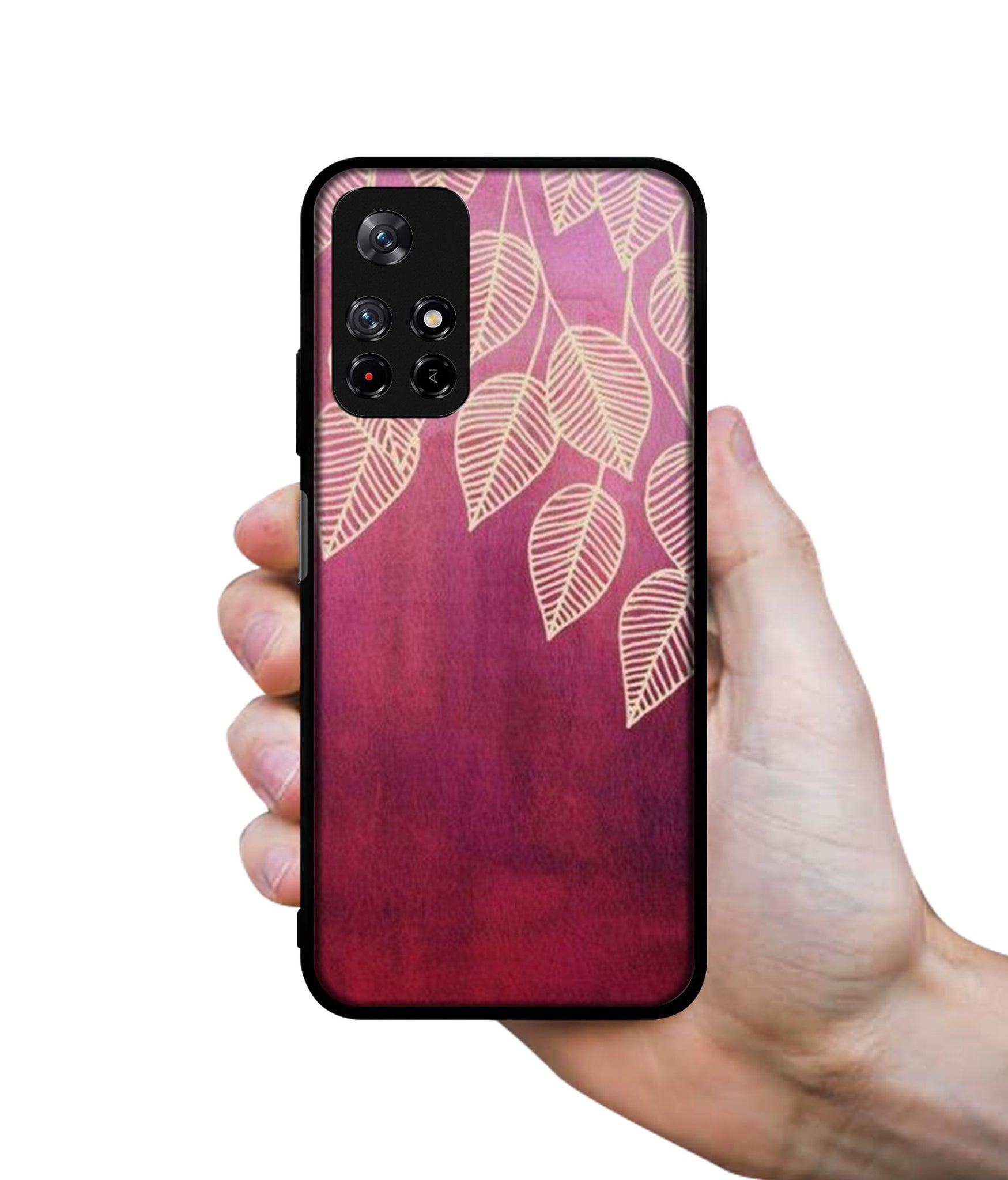 Leaf Pattern Designer 2D Printed Back Case Cover for Mi Redmi Note 11T 5G / Poco M4 Pro 5G