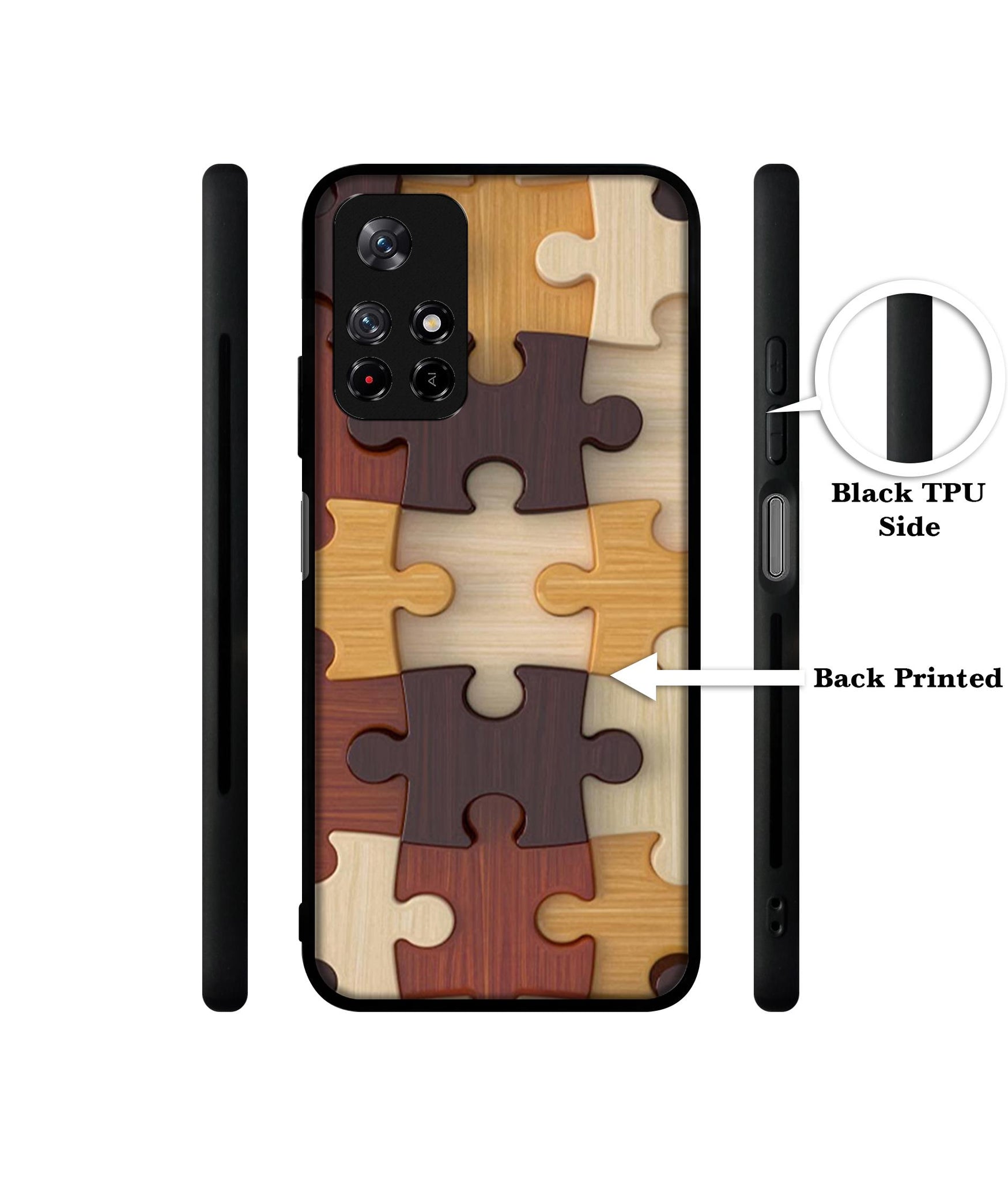 Puzzle Pattern Designer 2D Printed Back Case Cover for Mi Redmi Note 11T 5G / Poco M4 Pro 5G