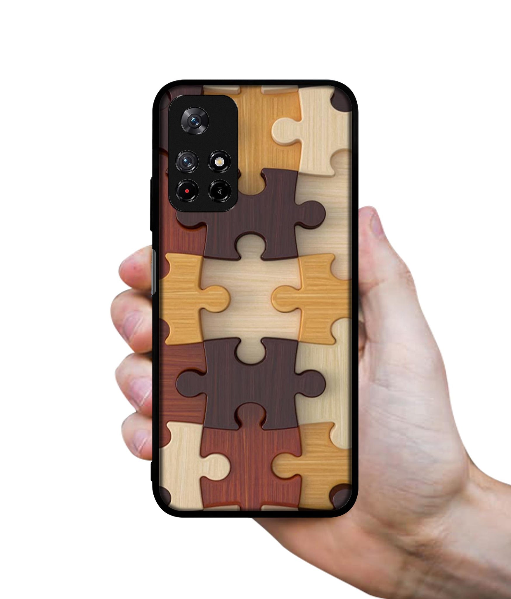 Puzzle Pattern Designer 2D Printed Back Case Cover for Mi Redmi Note 11T 5G / Poco M4 Pro 5G