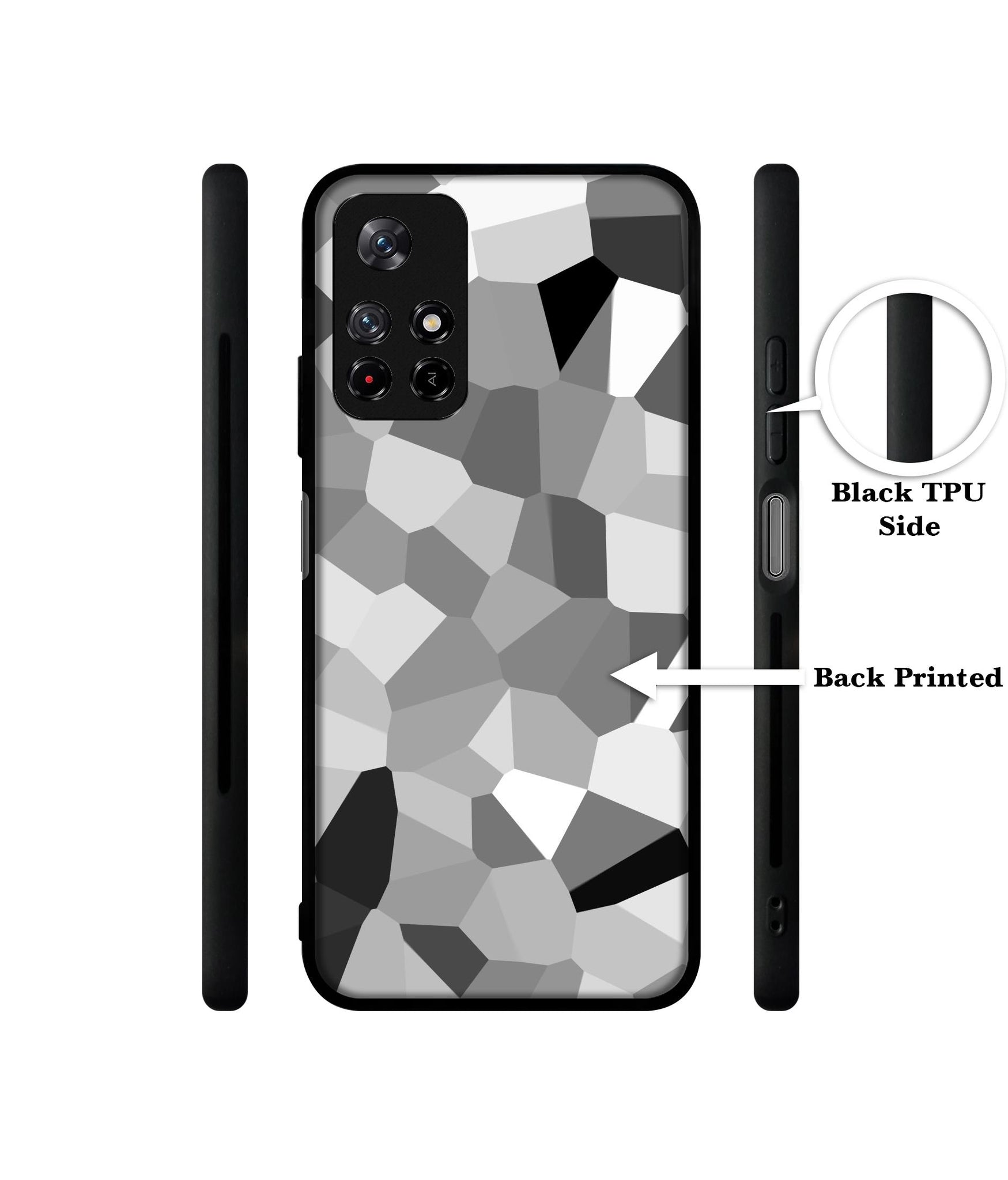 Black & White Mathematical Shape Designer 2D Printed Back Case Cover for Mi Redmi Note 11T 5G / Poco M4 Pro 5G