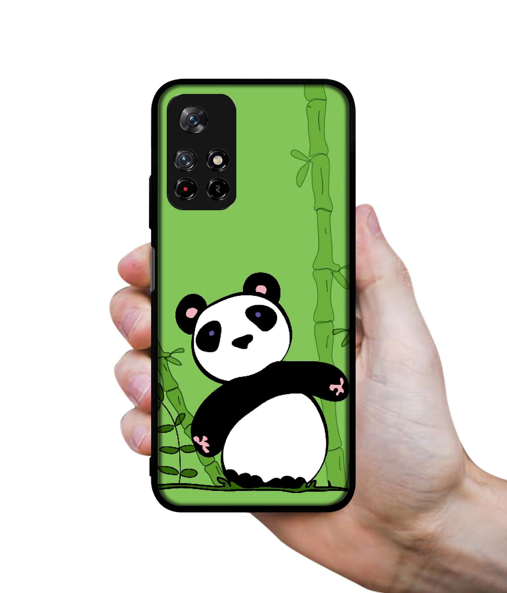 Panda with Bamboo Designer 2D Printed Back Case Cover for Mi Redmi Note 11T 5G / Poco M4 Pro 5G